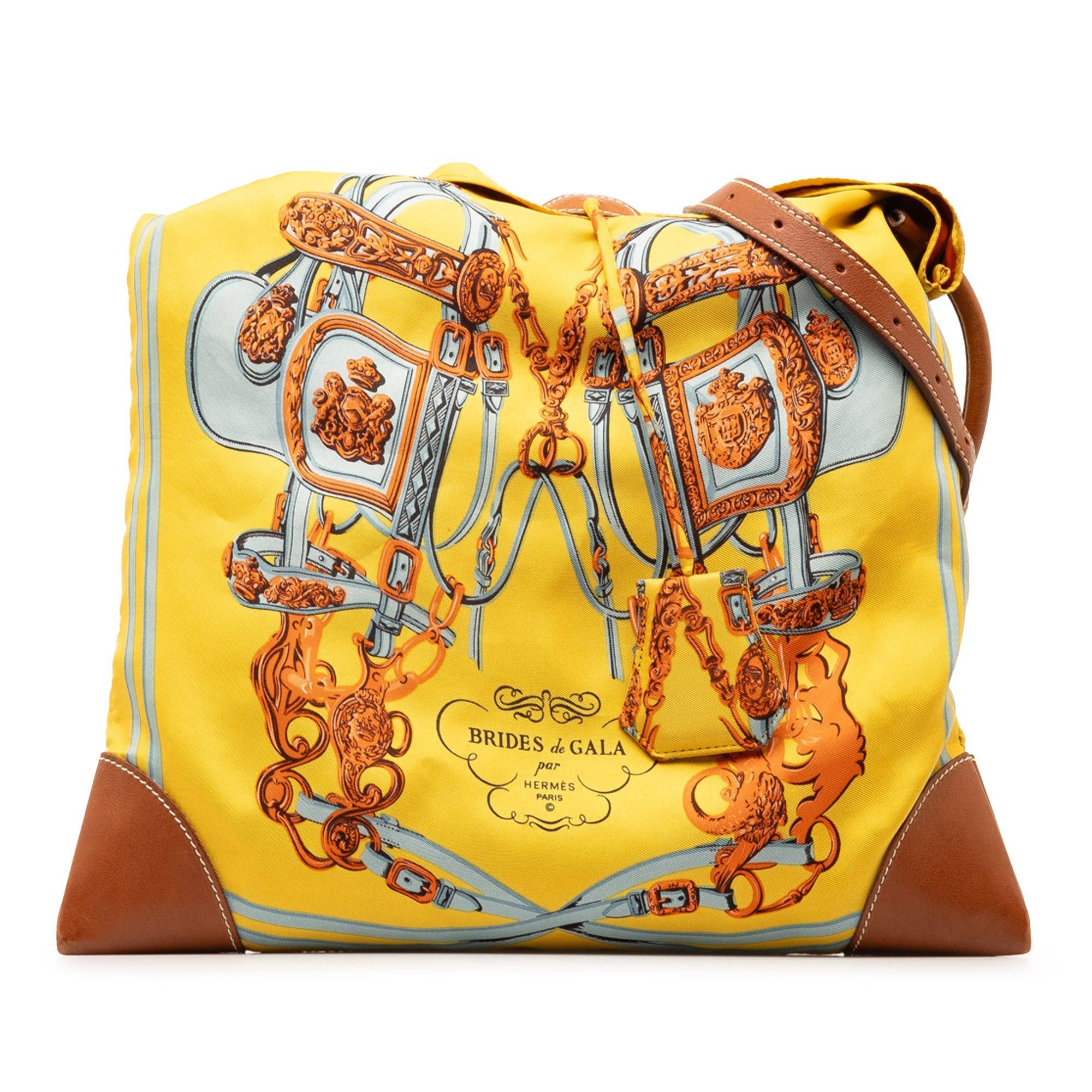 image of Hermes Brides De Gala Silky City Crossbody Bag in Yellow, Women's