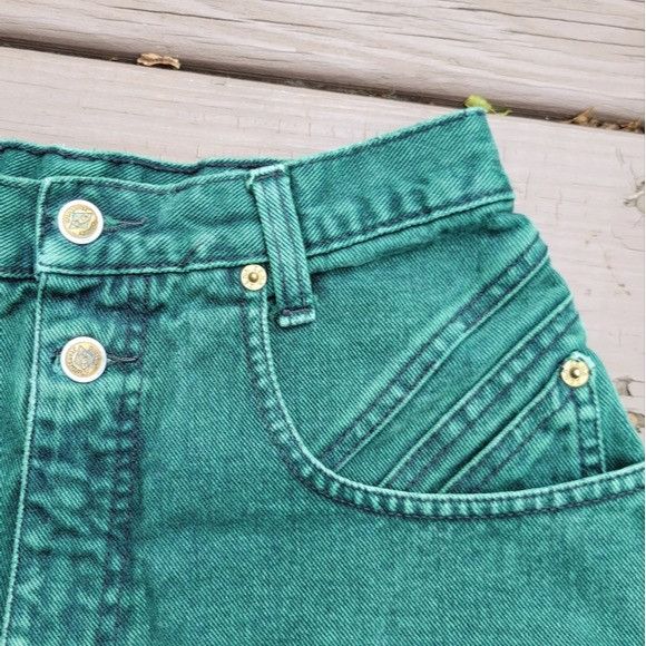 Vintage Vintage 90s y2k Zena High Rise Waisted Green Jean Denim Mom Size 28" / US 6 / IT 42 - 5 Thumbnail
