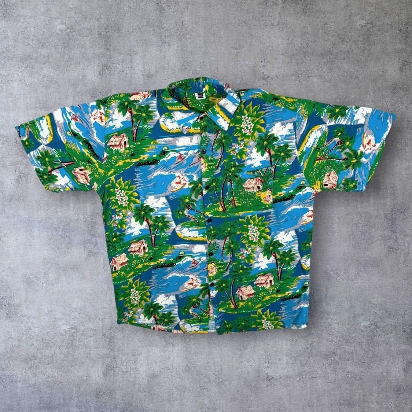 Vintage VINTAGE Unbranded Hawaiian Shirt Short Sleeve Button-Up Men M Multicoloured Floral Patterned Cotton Surfer Theme Hawaiin Made In Vietnam Size US M / EU 48-50 / 2 - 2 Thumbnail