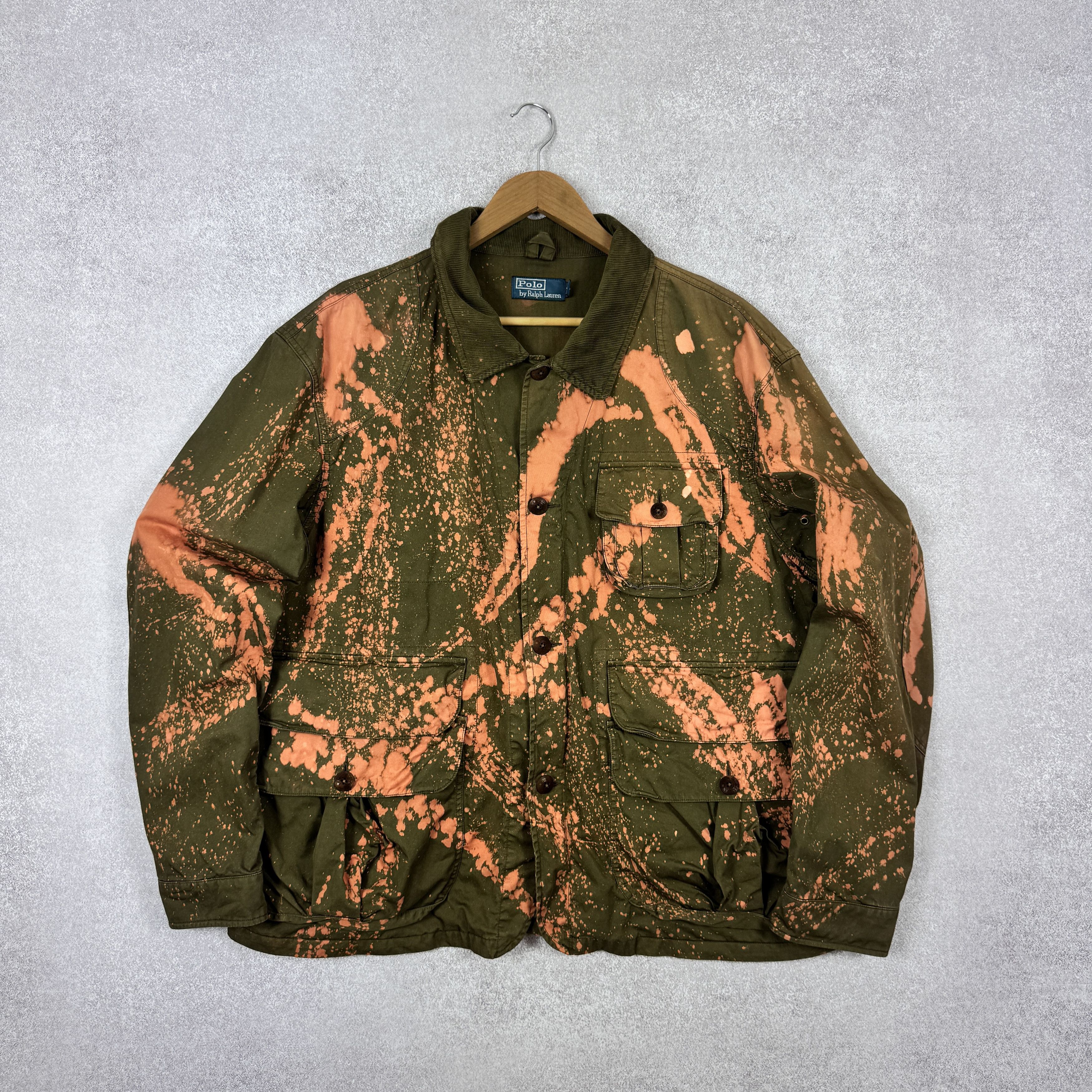 Designer × Polo Ralph Lauren POLO RALPH LAUREN CUSTOM ''NO WAR'' MILITARY POCKET JACKET Size US XXL / EU 58 / 5 - 2 Thumbnail