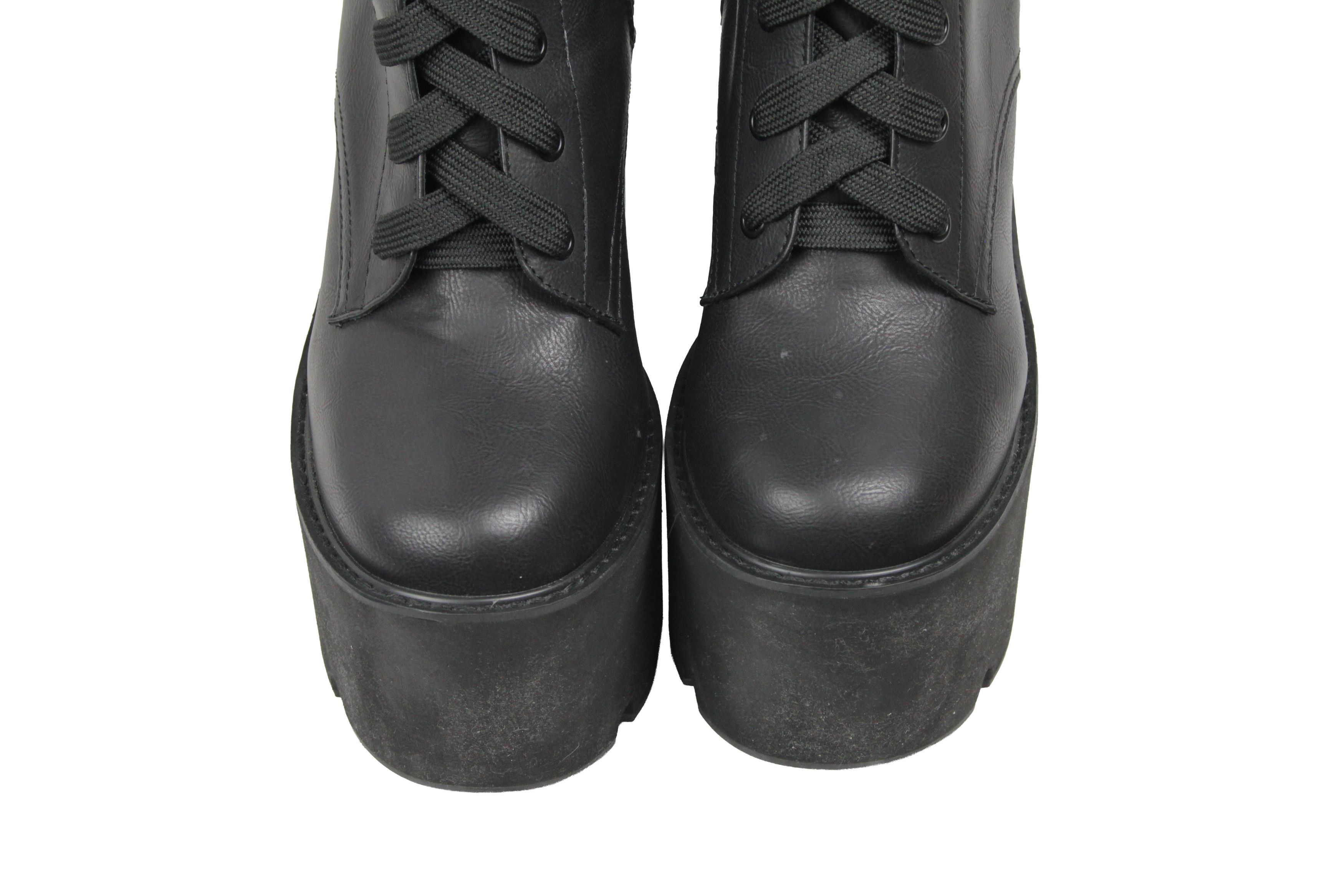 Dolls Kill Current Mood Obsidian Y2K Platform Cargo Wedge Boots Size US 9 / IT 39 - 5 Thumbnail