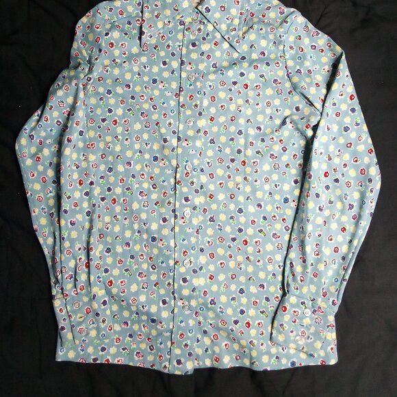 Other Vintage Lee Mar Abstract Floral Polyester Disco Shirt Size US M / EU 48-50 / 2 - 3 Thumbnail