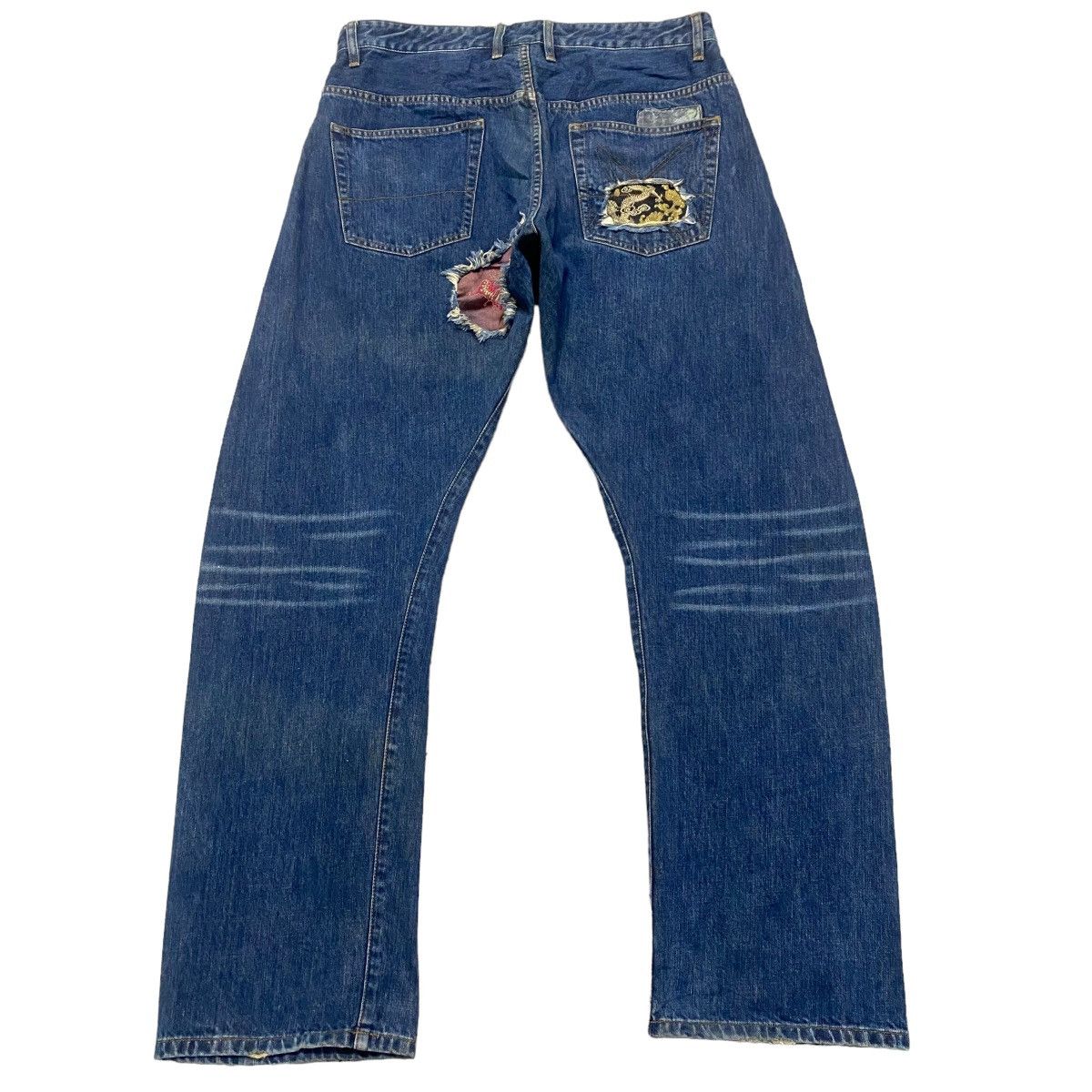 Fiberops FIBEROPS Denim Patchwork Jeans Size US 34 / EU 50 - 3 Thumbnail