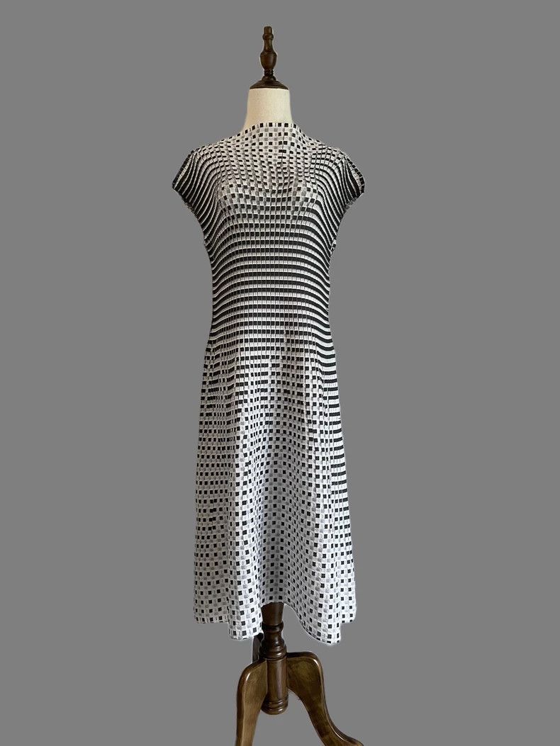 Issey Miyake Square pleated dress