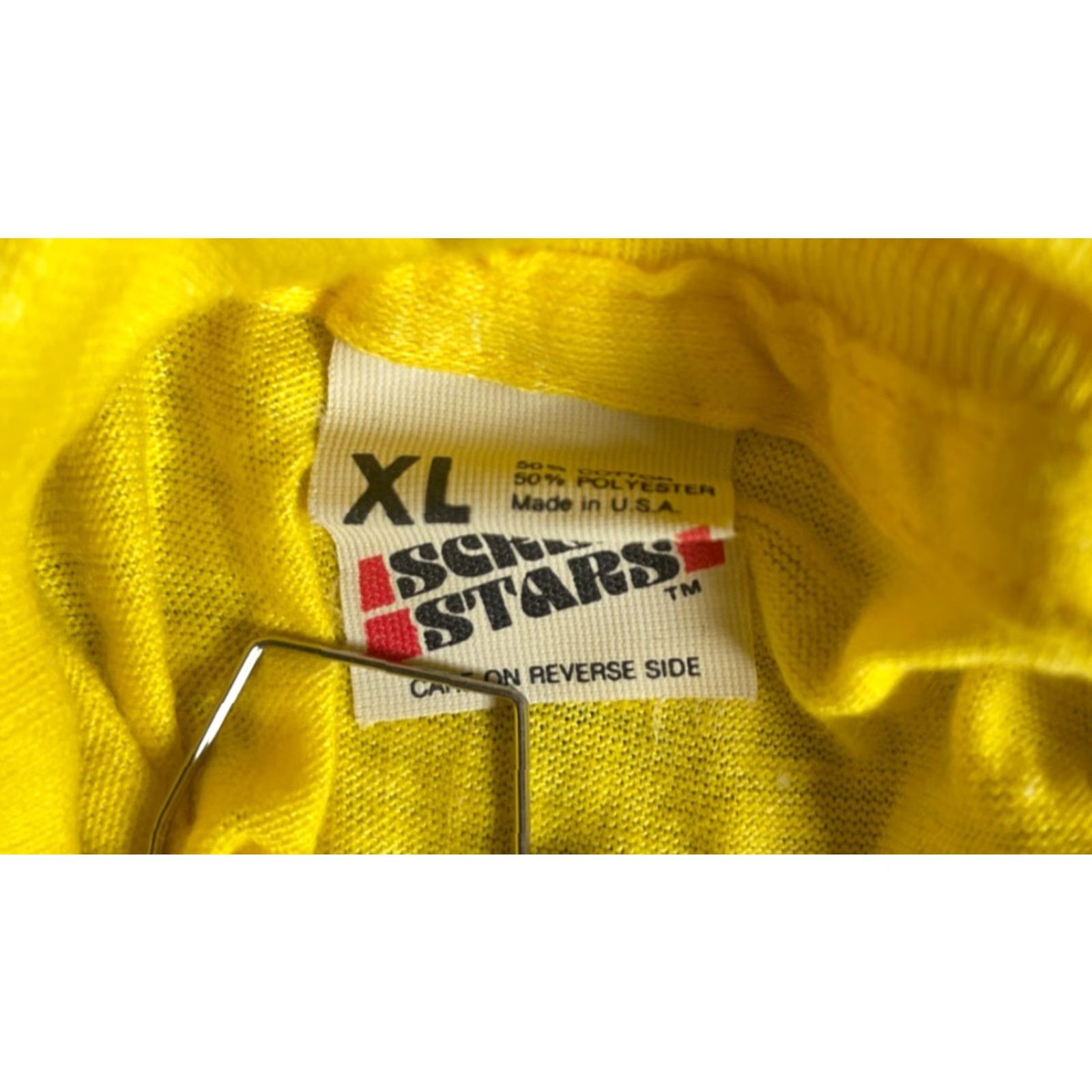Vintage VINTAGE Screen Stars T-Shirt Graphic Print Gaelic Coffee Yellow XL Small 80s 50/50 Cotton-Polyester Men Short Sleeve Crew Neck Lightweight USA Size US S / EU 44-46 / 1 - 3 Thumbnail
