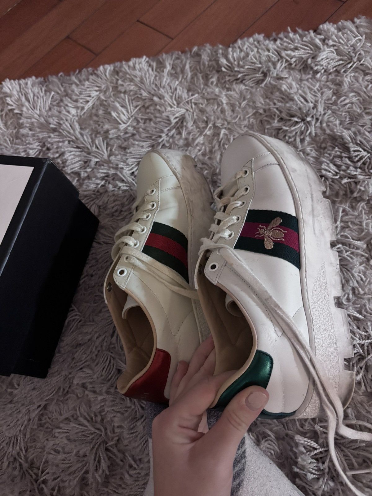 Gucci Gucci Ace Platform White Size US 8 / IT 38 - 11 Thumbnail