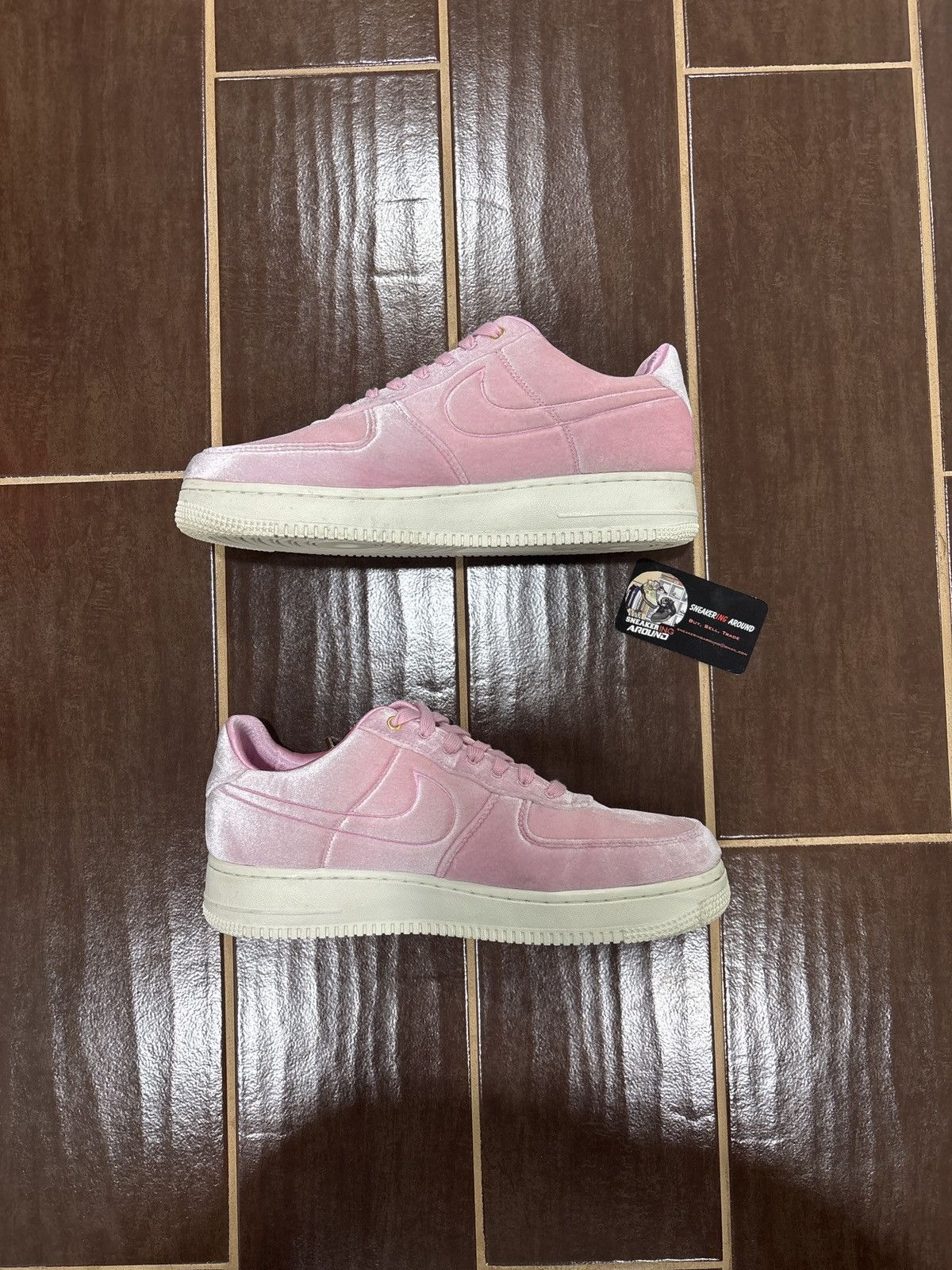 Nike LIGHT WEAR Air Force 1 Low Velour Pink Rise Size 10.5 Size US 10.5 / EU 43-44 - 3 Thumbnail