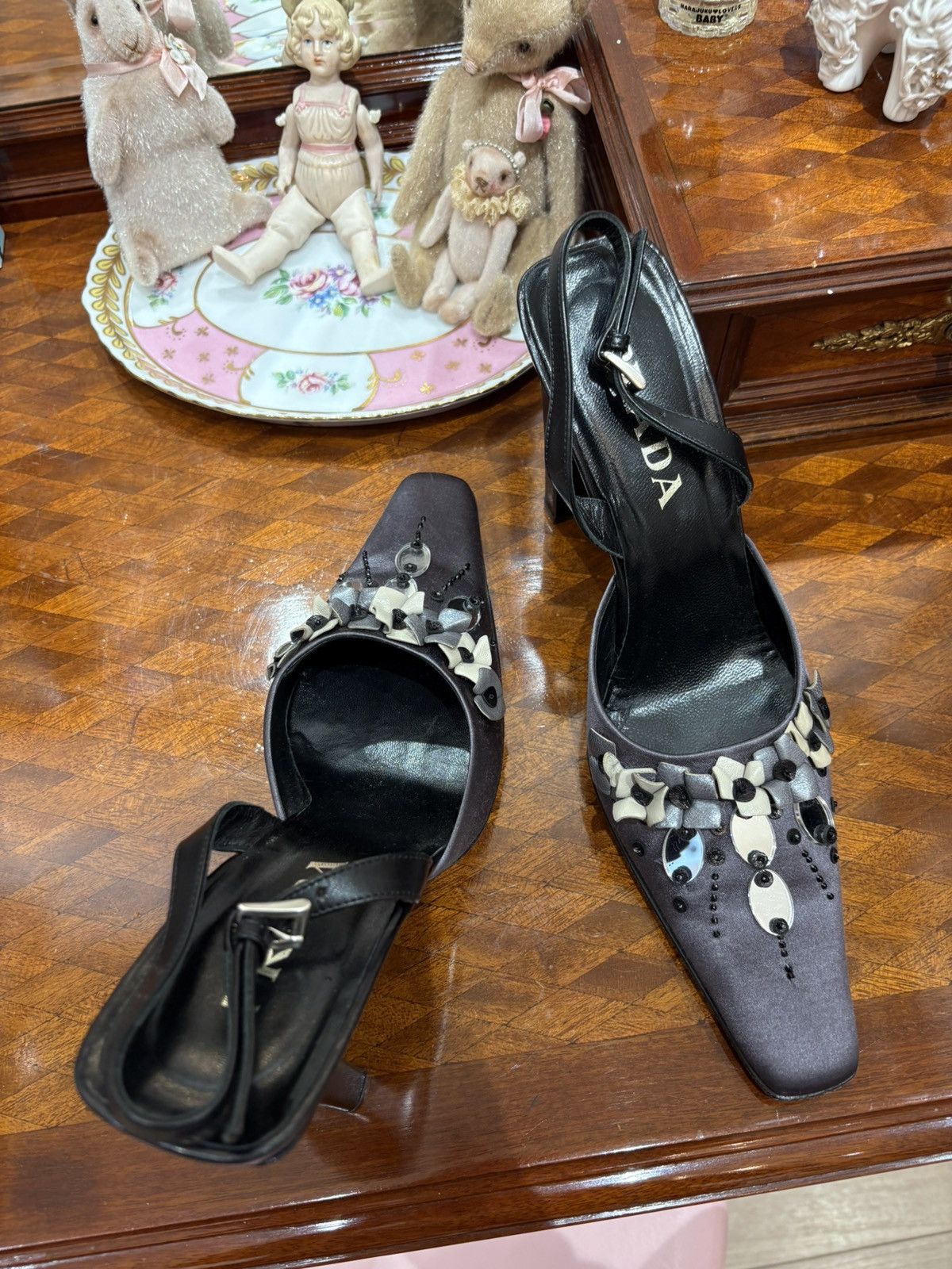 Prada Prada FW99 satin floral heels Size US 8.5 / IT 38.5 - 18 Thumbnail