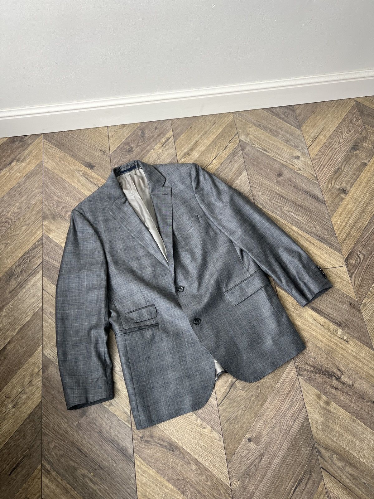 Designer × Vintage Vintage Eduard Dressler Grey Loro Piana Superfine Suit Size 54R - 5 Thumbnail