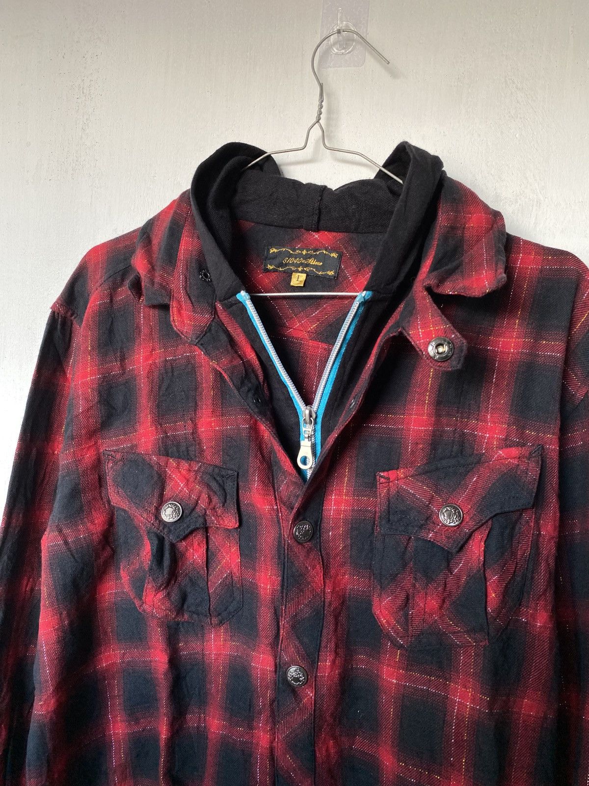 Hysteric Glamour × If Six Was Nine × Japanese Brand 31040=Skkone Double Layer Veterano Shirt Hoodie Size US L / EU 52-54 / 3 - 3 Thumbnail
