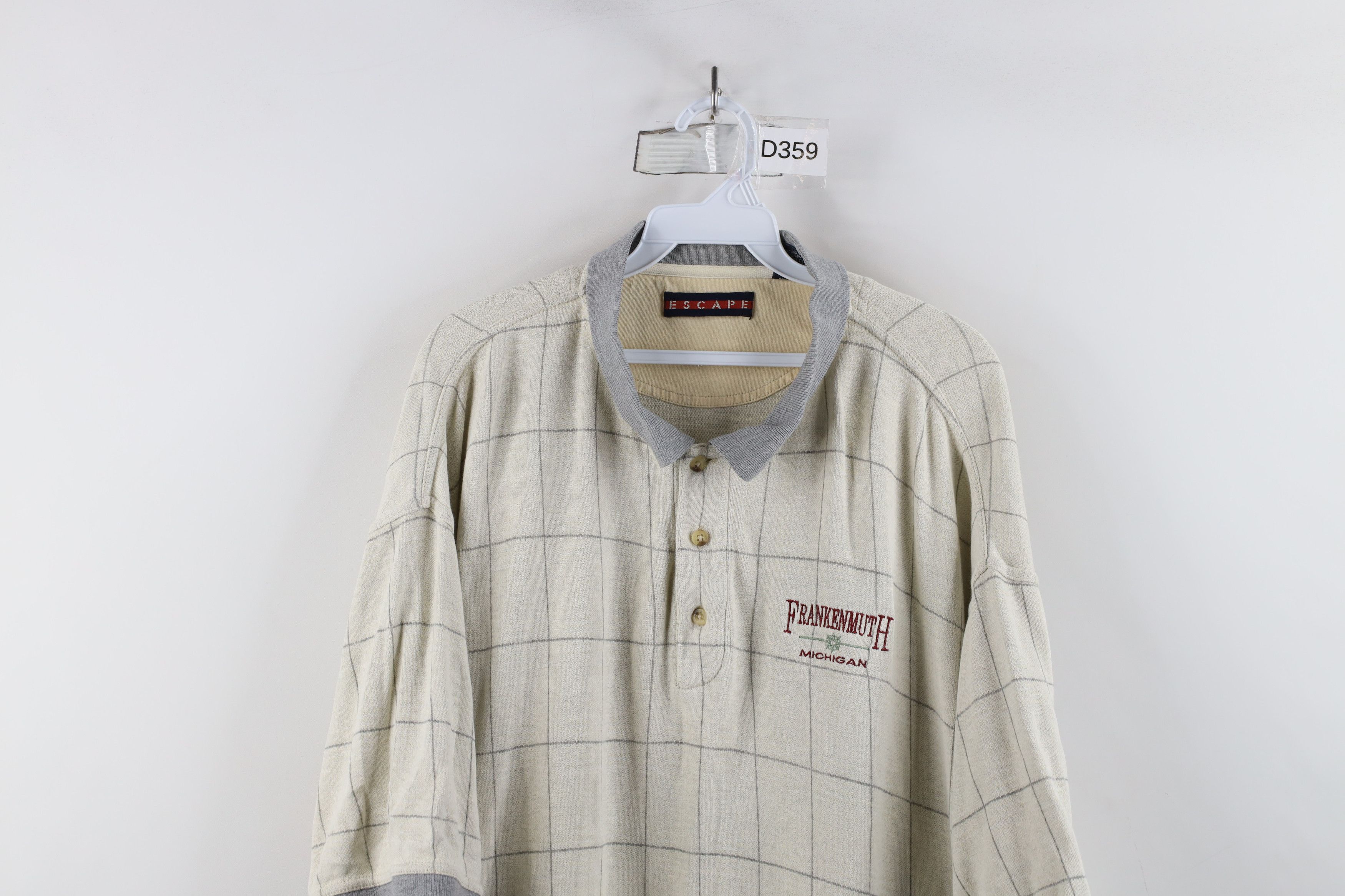Vintage Vintage 90s Streetwear Fit Checkered Knit Golf Polo Shirt Size US XL / EU 56 / 4 - 2 Thumbnail