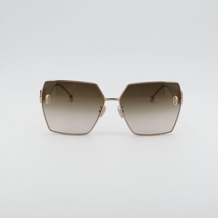 Philipp Plein Philipp Plein SPP122S 0F47 Sunglasses Gold Square Frame Size ONE SIZE - 5 Thumbnail