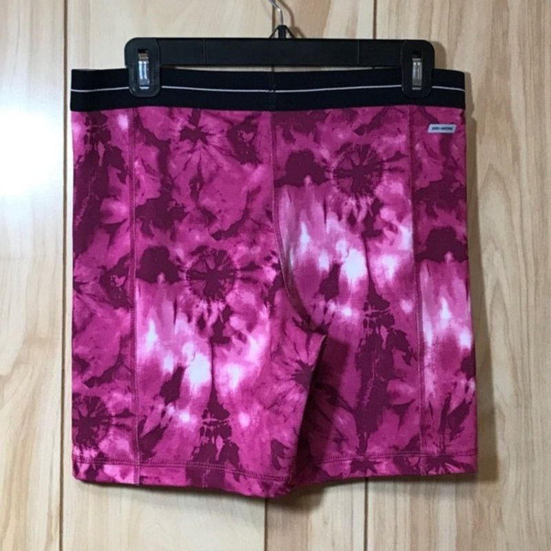 Other Danskin Now Dri-More Pink Tie-Dye Workout Shorts L Size 31" - 2 Thumbnail