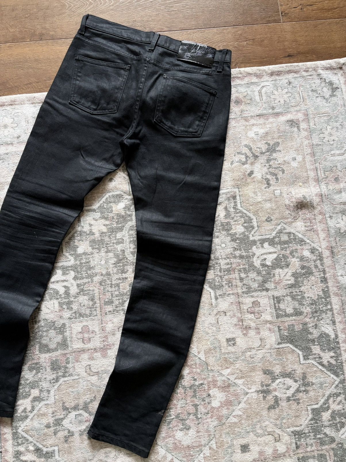 If Six Was Nine Naked & Famose Y2K Wax Coated Black Stretch Size US 32 / EU 48 - 1 Thumbnail
