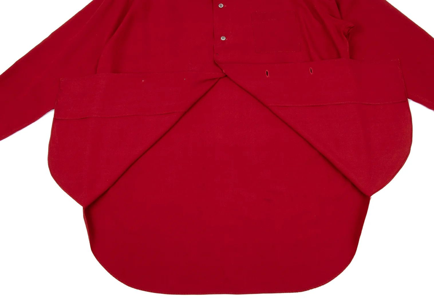 Yohji Yamamoto Yohji Yamamoto Rayon Long Shirt Jacket Red Size US M / EU 48-50 / 2 - 15 Thumbnail