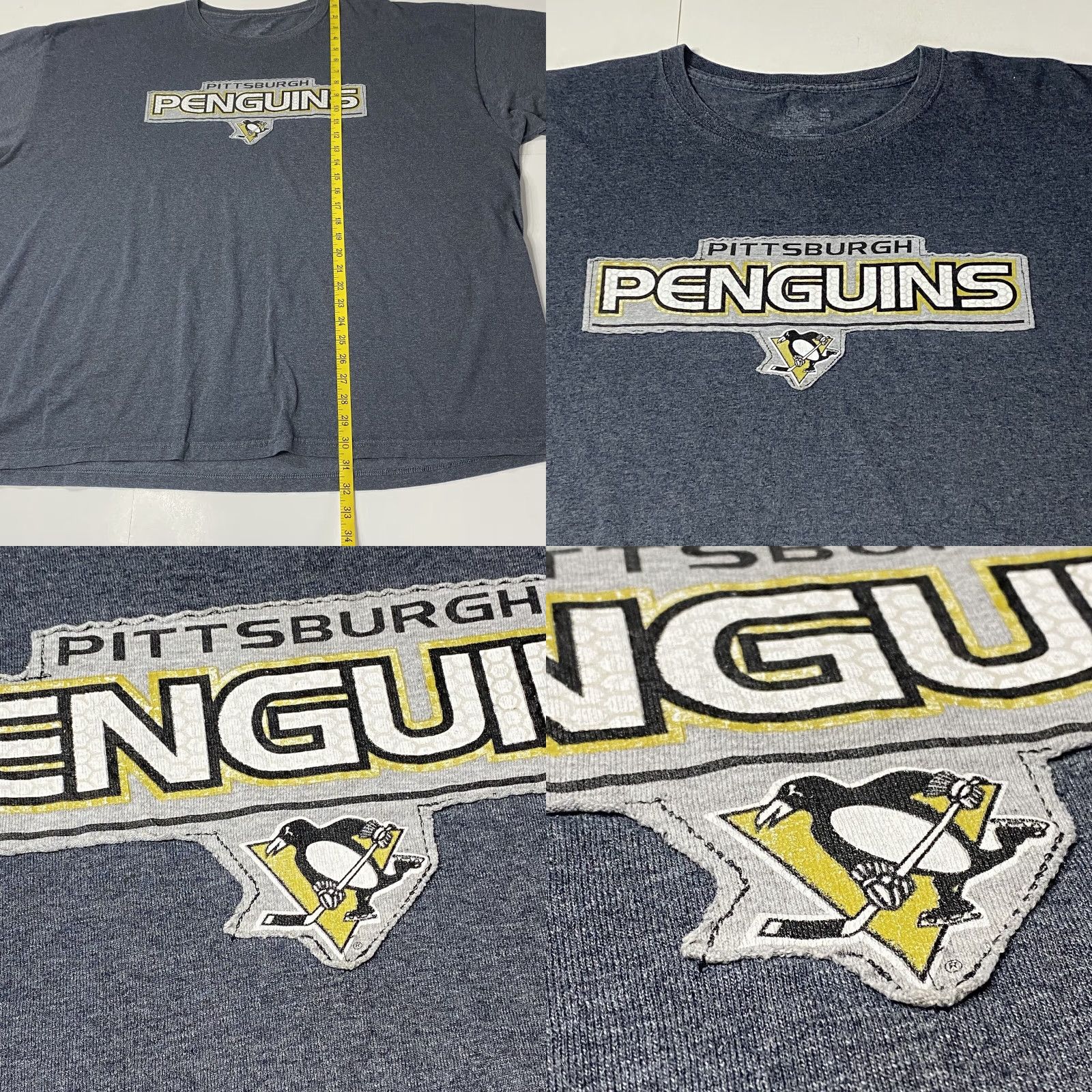 Fruit Of The Loom VINTAGE Pittsburgh Penguins T-Shirt Unisex Adults 3XL Gray 90s Sports Mens Womens Ballpark? Size US XXL / EU 58 / 5 - 8 Thumbnail