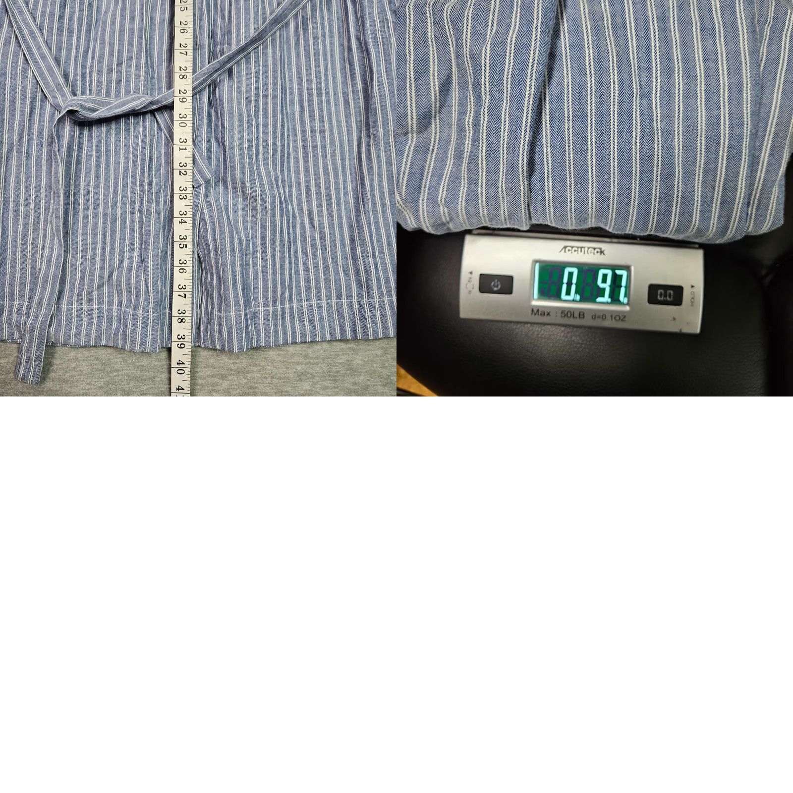 Vintage Isabella Sinclair Dress Womens S Blue Stripe Shirt Dress Belted Ruffle Sleeve Casual Size S / US 4 / IT 40 - 8 Thumbnail