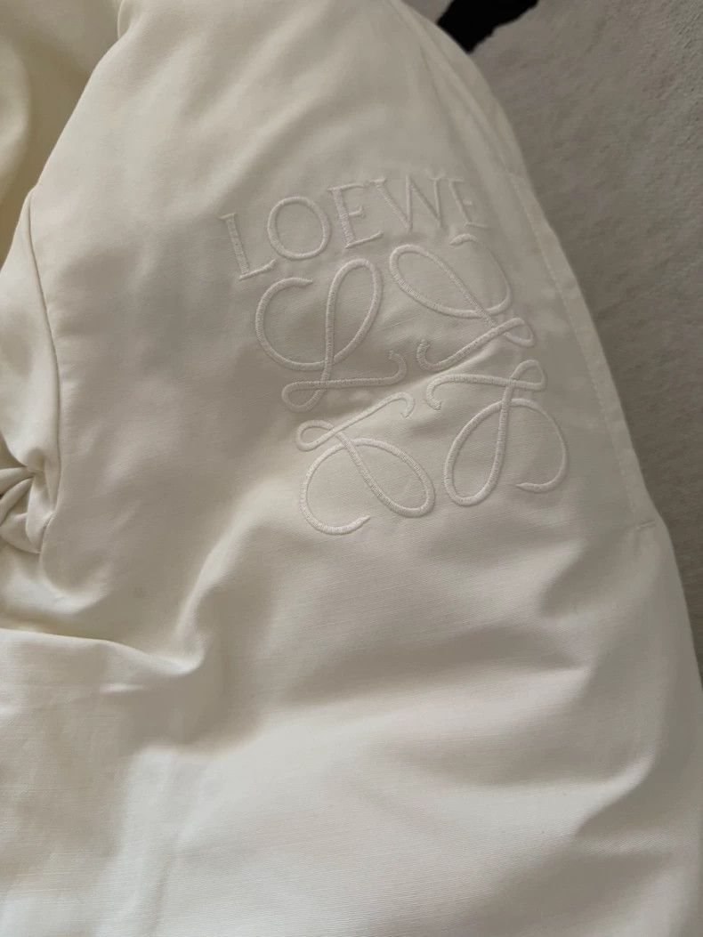Loewe LOEWE Embroidered logo leather wool jacket coat Size M / US 6-8 / IT 42-44 - 3 Thumbnail