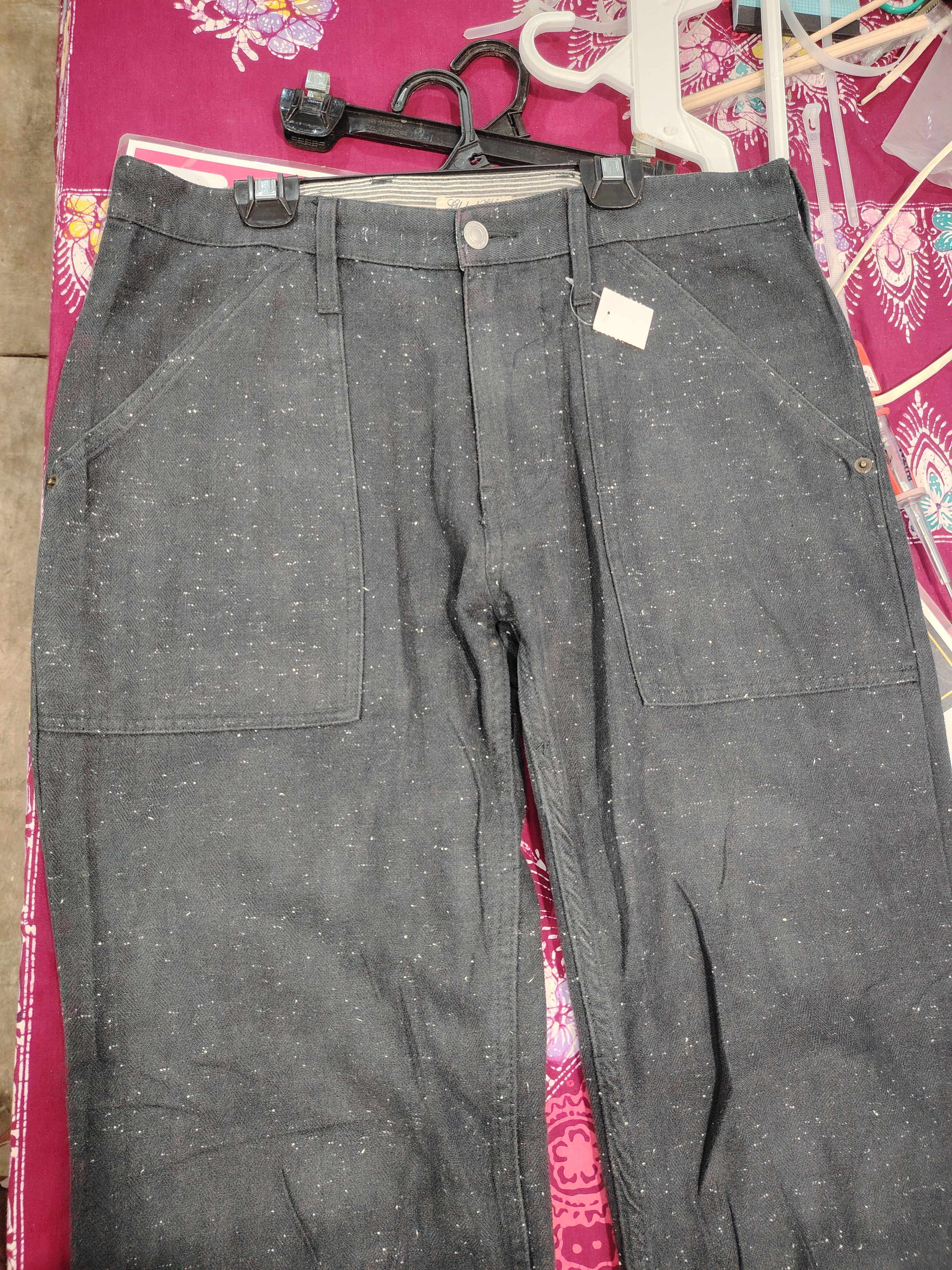 Global Work × Vintage SNOW WASH GLOBAL WORK BAKER PANTS Size US 33 - 5 Thumbnail