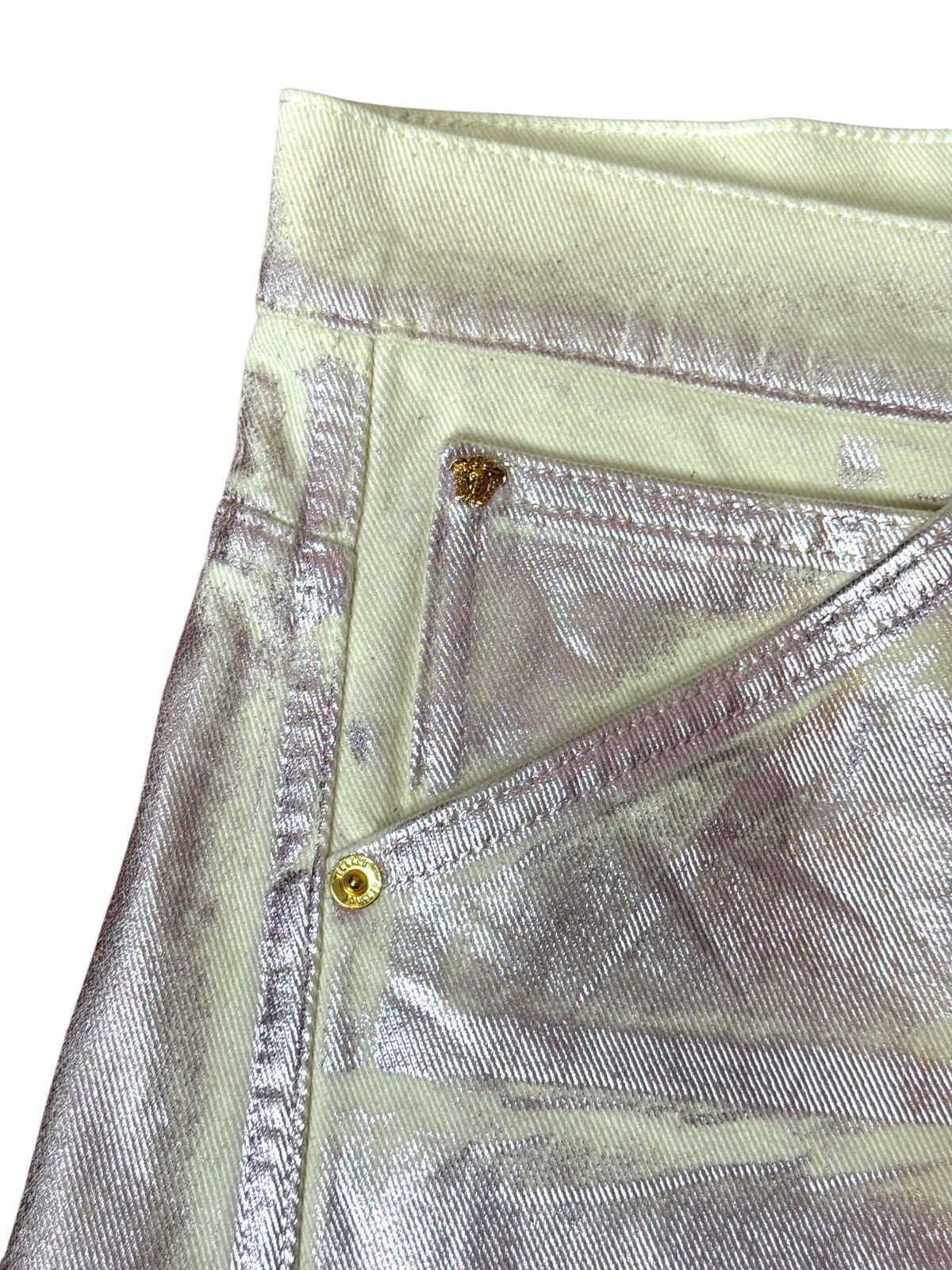 Versace Versace White Jeans Purple Laminate Size US 32 / EU 48 - 4 Thumbnail