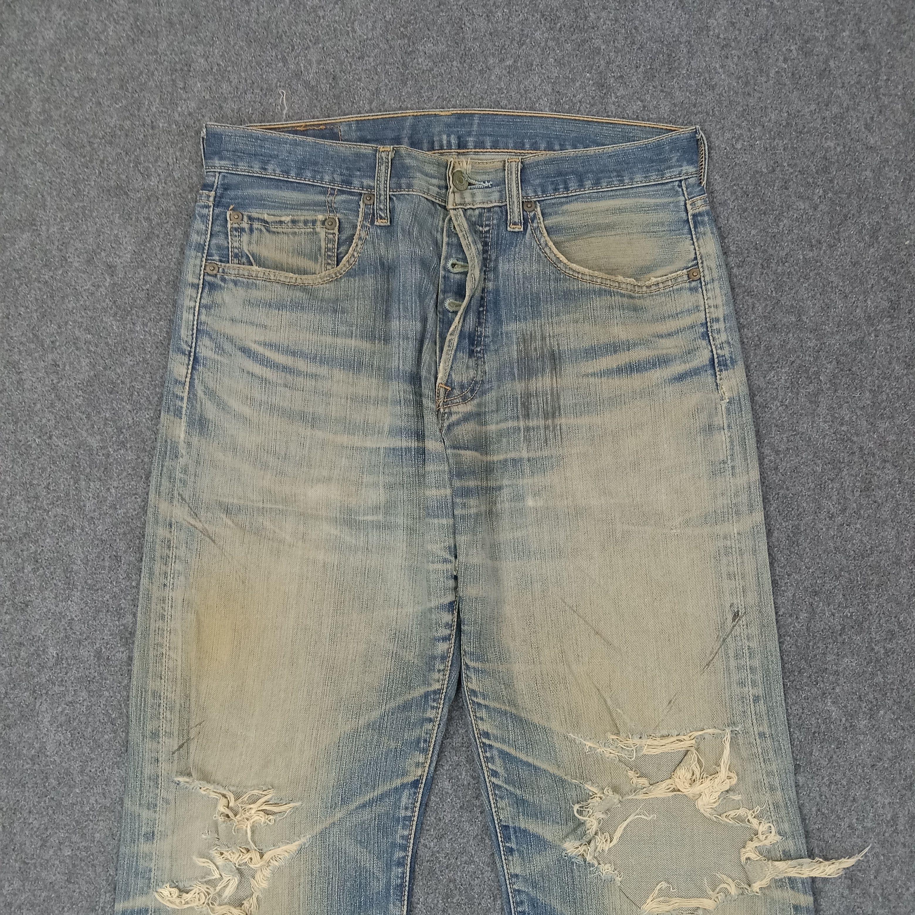 Levi's Levi's 501 Distressed Style Grunge Denim Jeans C258N22 Size US 31 - 2 Thumbnail