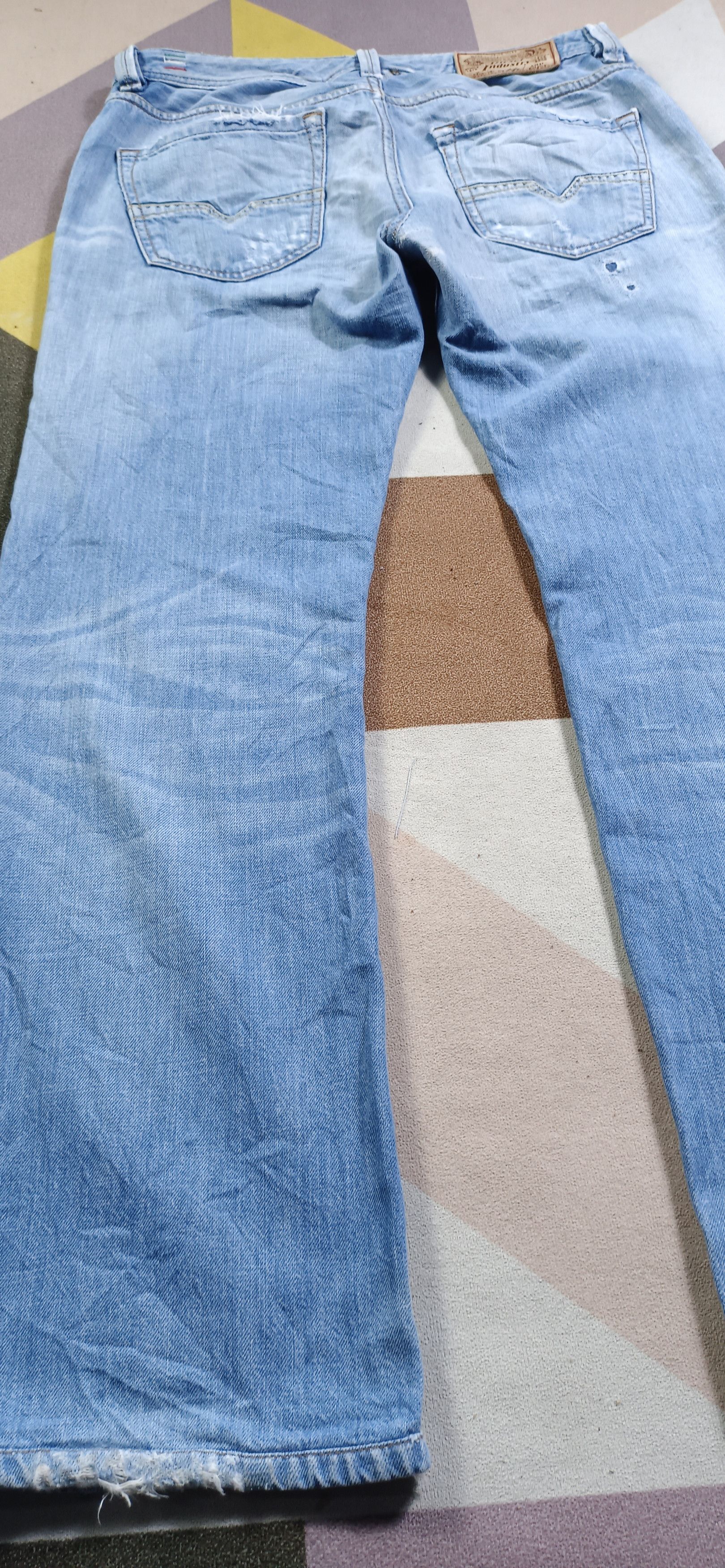 Diesel 🔥 Distressed Denim Diesel LARKEE straight cut Size US 32 / EU 48 - 15 Thumbnail
