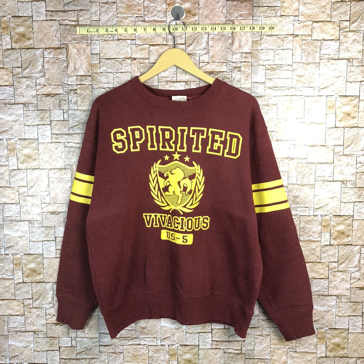 Japanese Brand × Vintage Oblo Design Maroon Sweatshirt #A424 Size US L / EU 52-54 / 3 - 1 Thumbnail