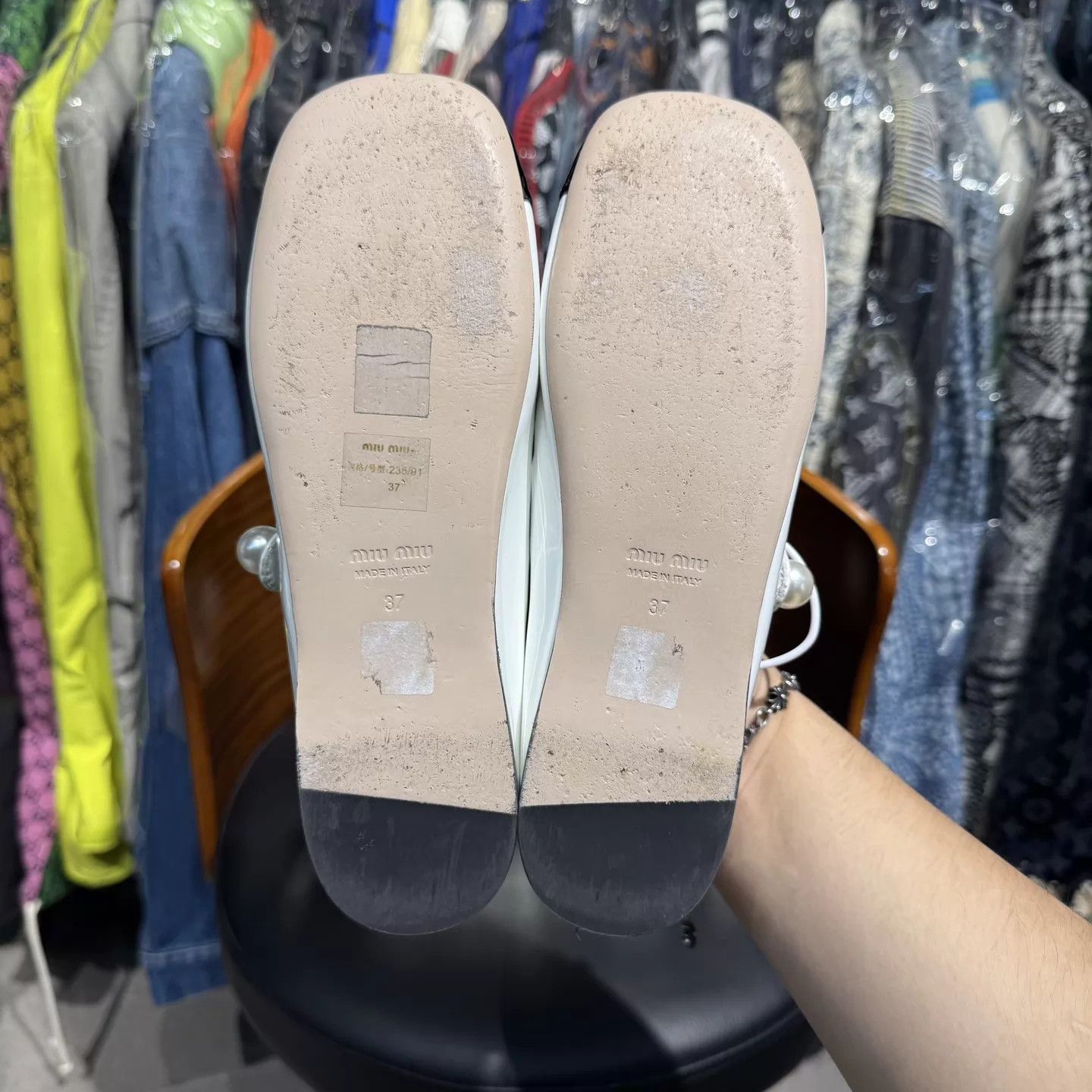 Miu Miu MIU MIU Mary Jane Flat Shoes 37 Like New Size US 6.5 / IT 36.5 - 9 Thumbnail