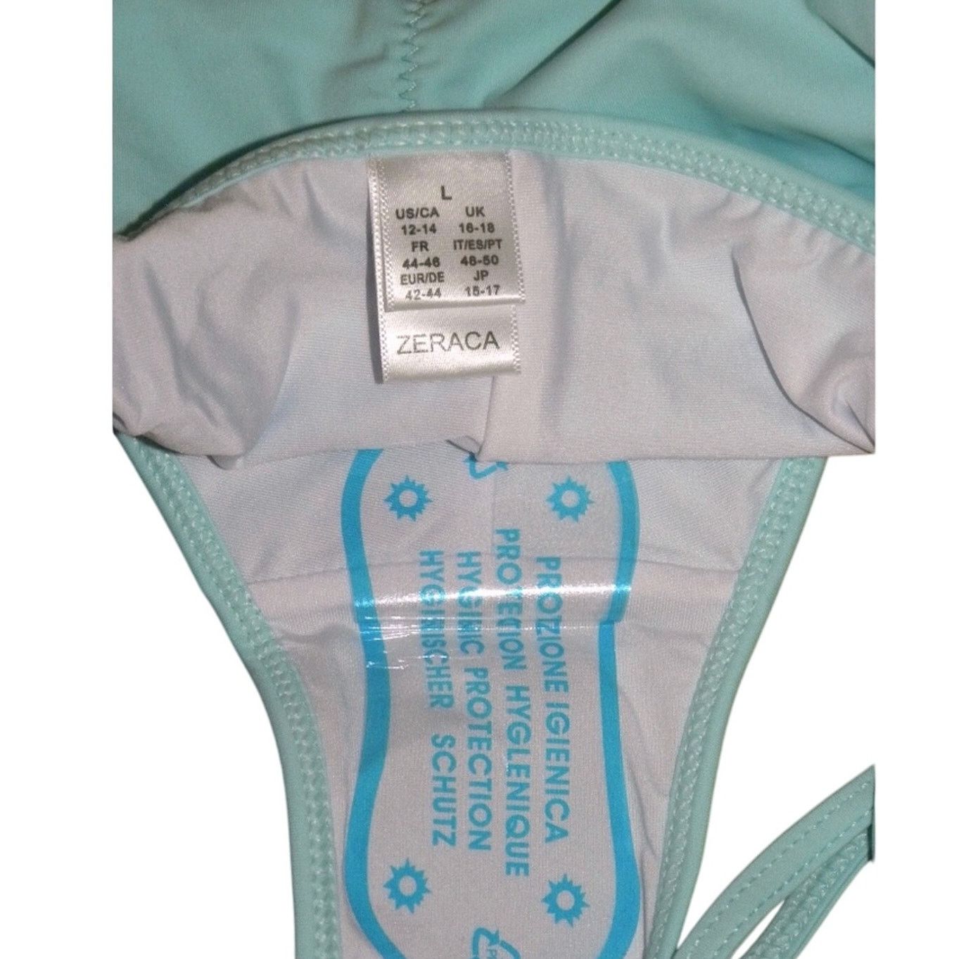 Other NEW Zeraca Turquoise Aqua Tie Side BIKINI Bottom Size ONE SIZE - 4 Thumbnail