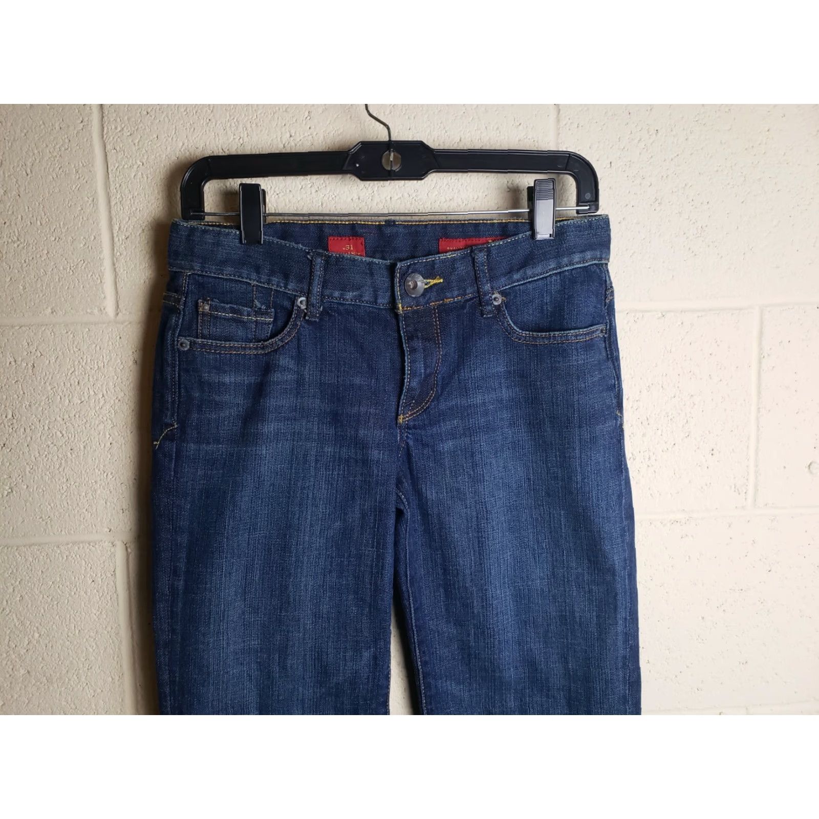Denime X2 Eva Boot Jeans Womens Size 2 Short Mid Rise Bootcut Blue Denim Regular Fit Size 26" / US 2 / IT 38 - 2 Thumbnail