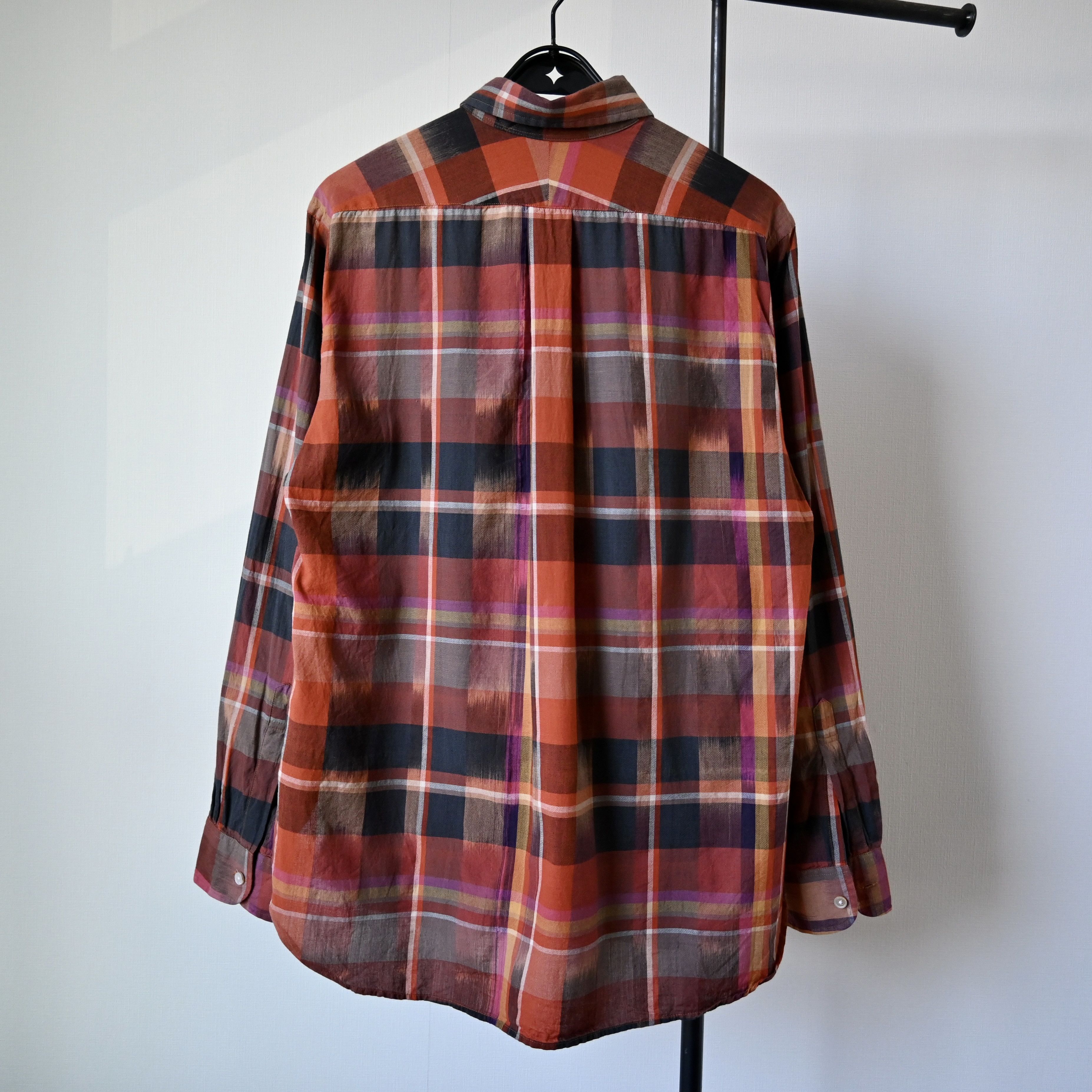 Engineered Garments MINT, Engineered Garments "19th Century Shirt" ikat plaid Size US M / EU 48-50 / 2 - 2 Thumbnail