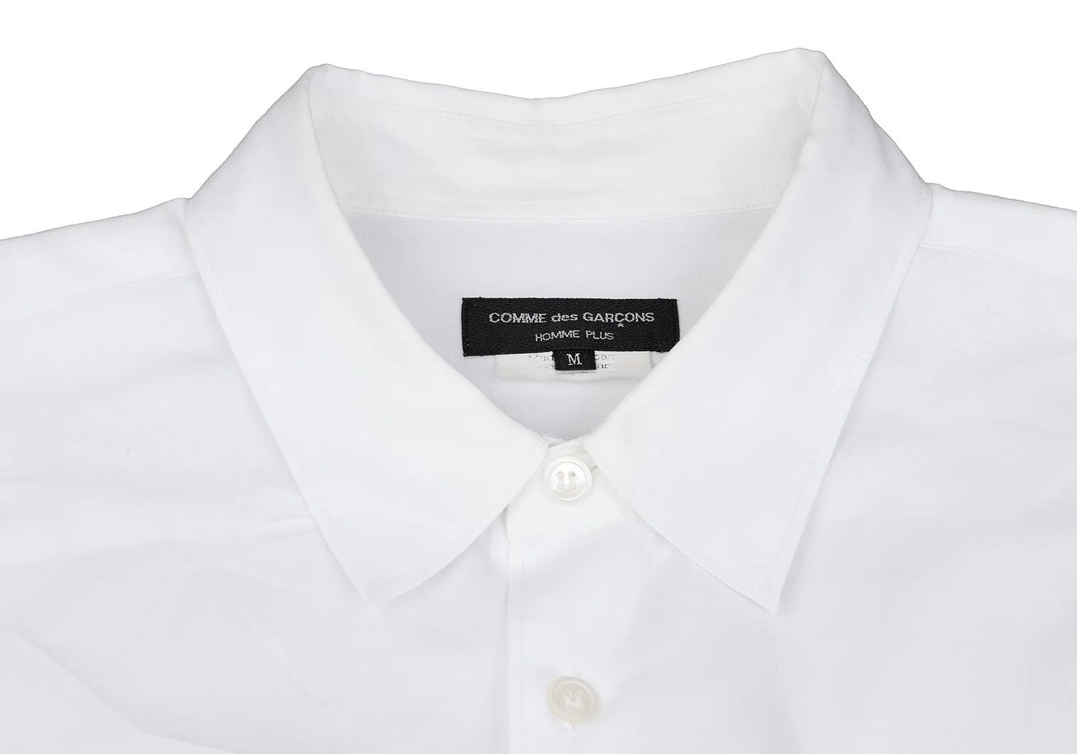 Comme des Garcons Homme Plus Basic Cotton Shirt in White, Size M Size US M / EU 48-50 / 2 - 3 Thumbnail
