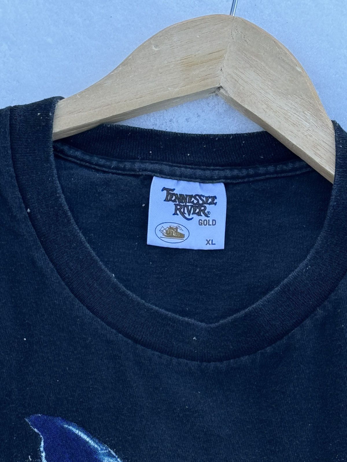 Vintage 1994 Vintage Big Shark Print Black T-Shirt tee XL Size US XL / EU 56 / 4 - 6 Thumbnail
