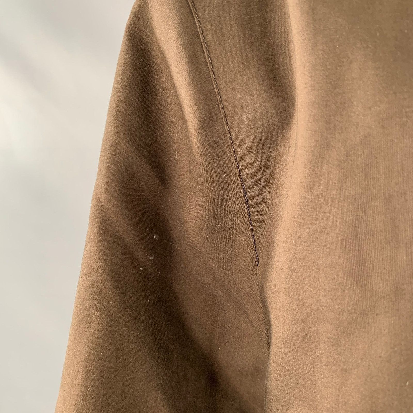 Salvatore Ferragamo Size 44 Brown Cotton Blend Turn Lock Coat Size US L / EU 52-54 / 3 - 7 Thumbnail