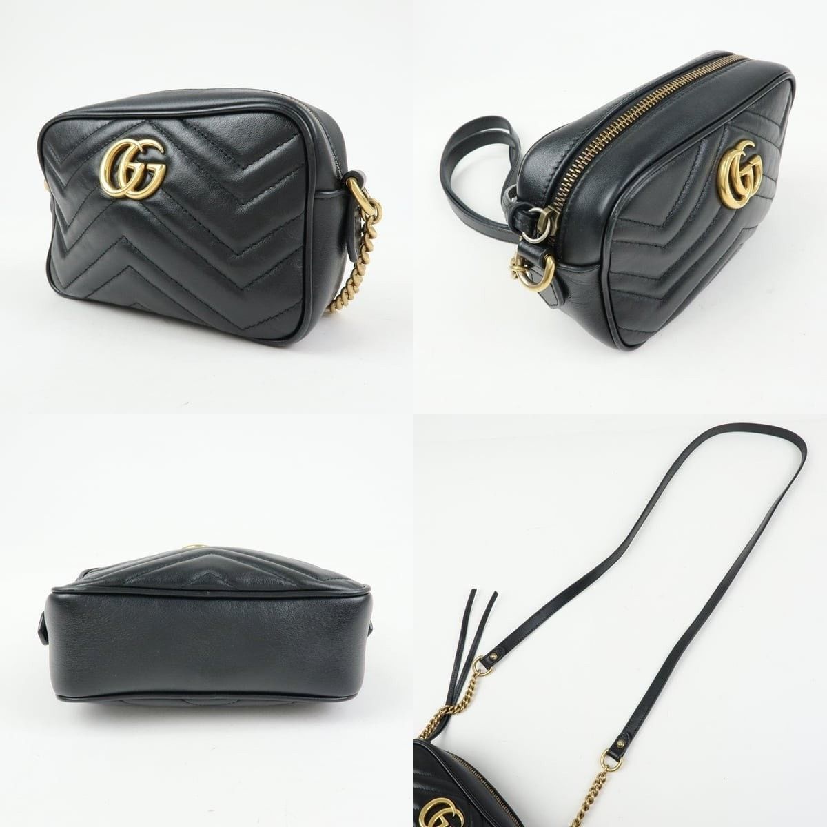 Gucci Gucci GG Marmont Matelasse Mini Shoulder Bag Leather Black Size ONE SIZE - 3 Thumbnail