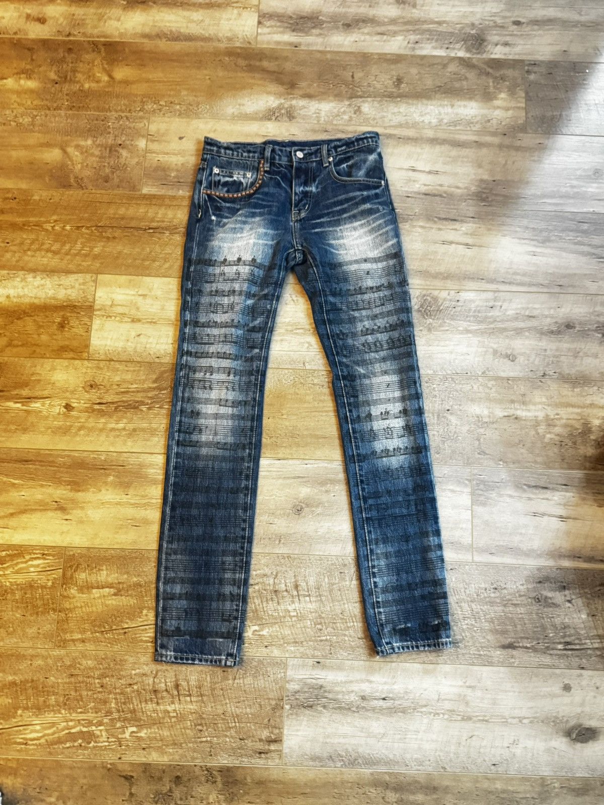 Hysteric Glamour Hysteric Glamour Music Note Skinny Jeans | Grailed