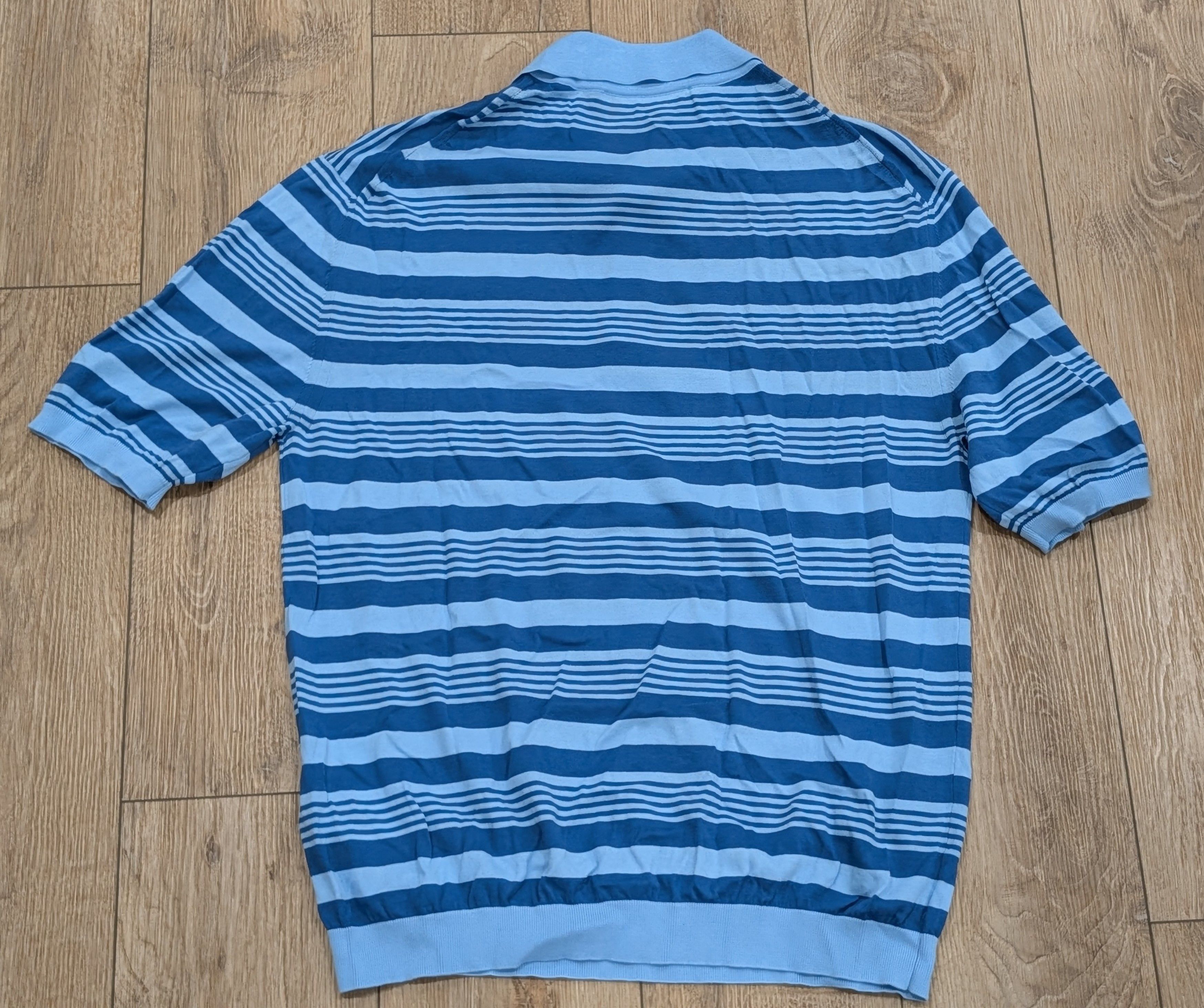 Marni MARNI Striped Polo Sweater Blue Multi 52 Size US L / EU 52-54 / 3 - 4 Thumbnail