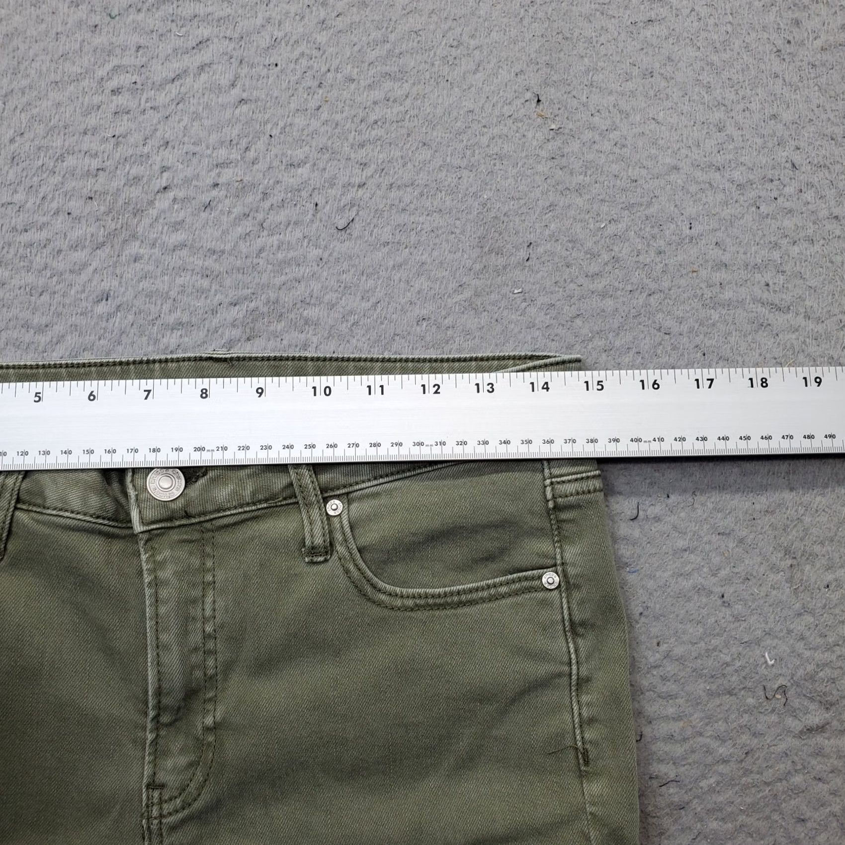 Vintage Chico's Womens Jeans Green Denim Medium Wash High Rise Straight Leg Cropped 4 Size 27" / US 4 / IT 40 - 7 Thumbnail