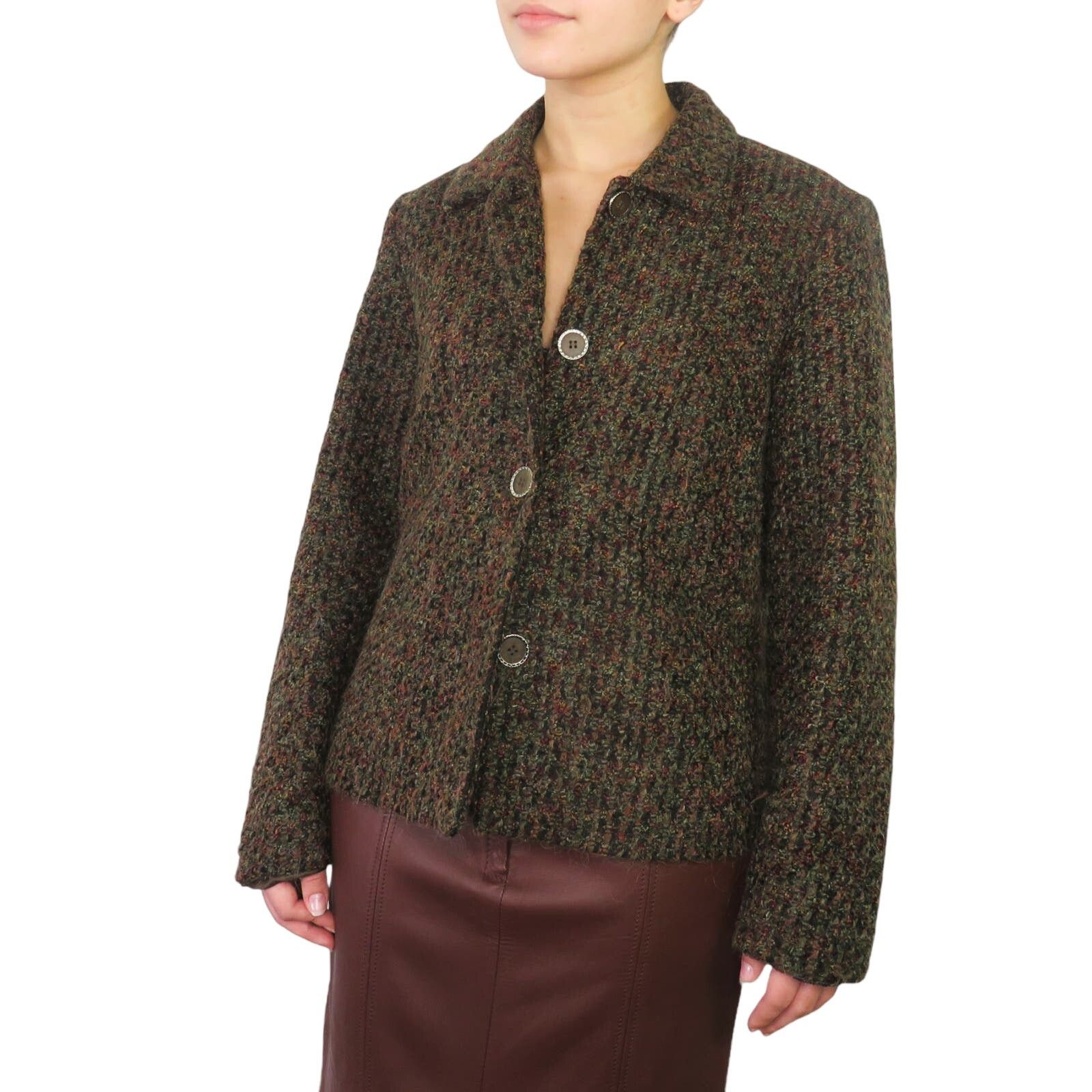 Vintage Vintage Brown Tweed Jacket Medium Chunky Knit Cozycore Size M / US 6-8 / IT 42-44 - 1 Thumbnail