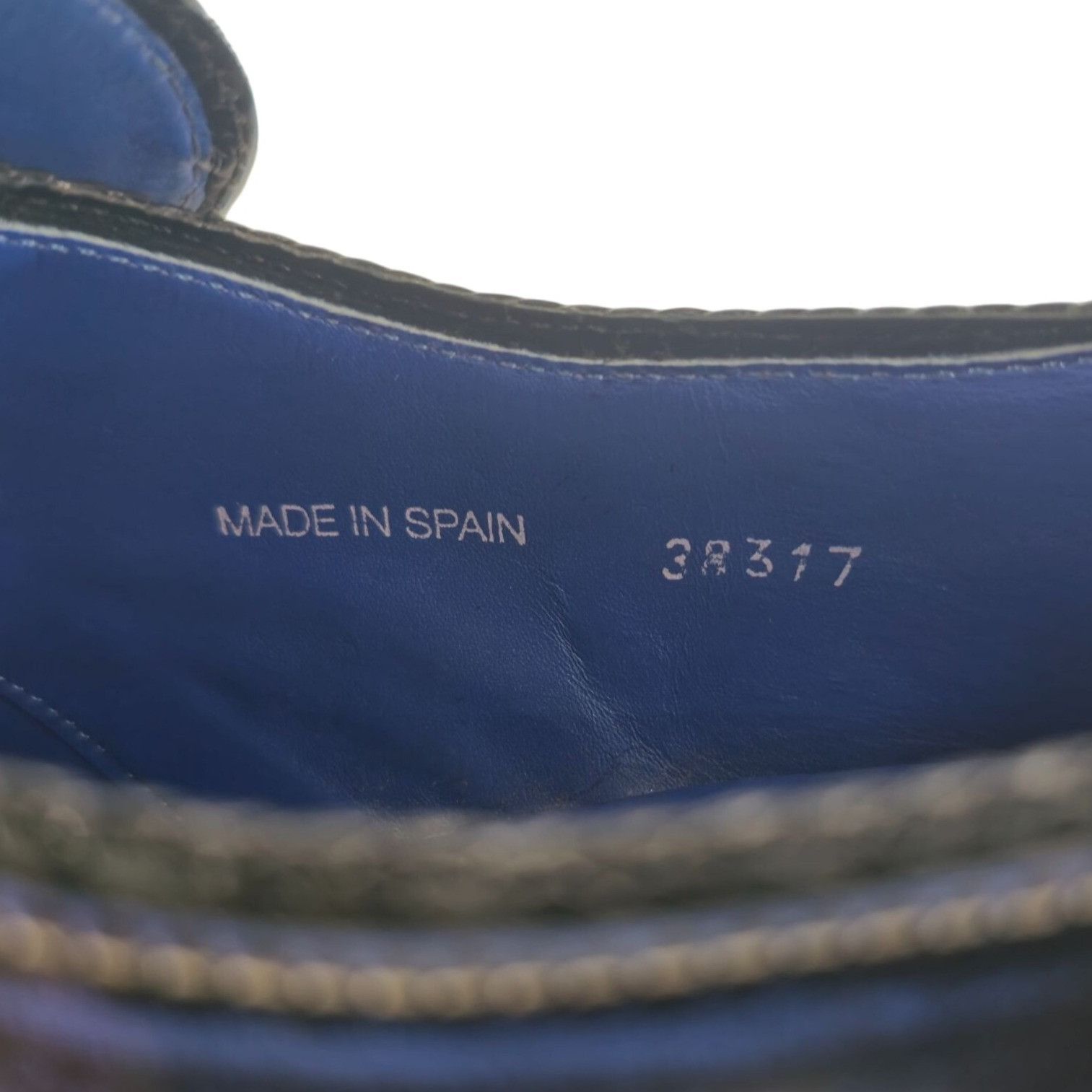 Mezlan Mezlan Custom Marbleized Blue Leather Dress Shoe 8.5 Wingtip Size US 8.5 / EU 41-42 - 12 Thumbnail