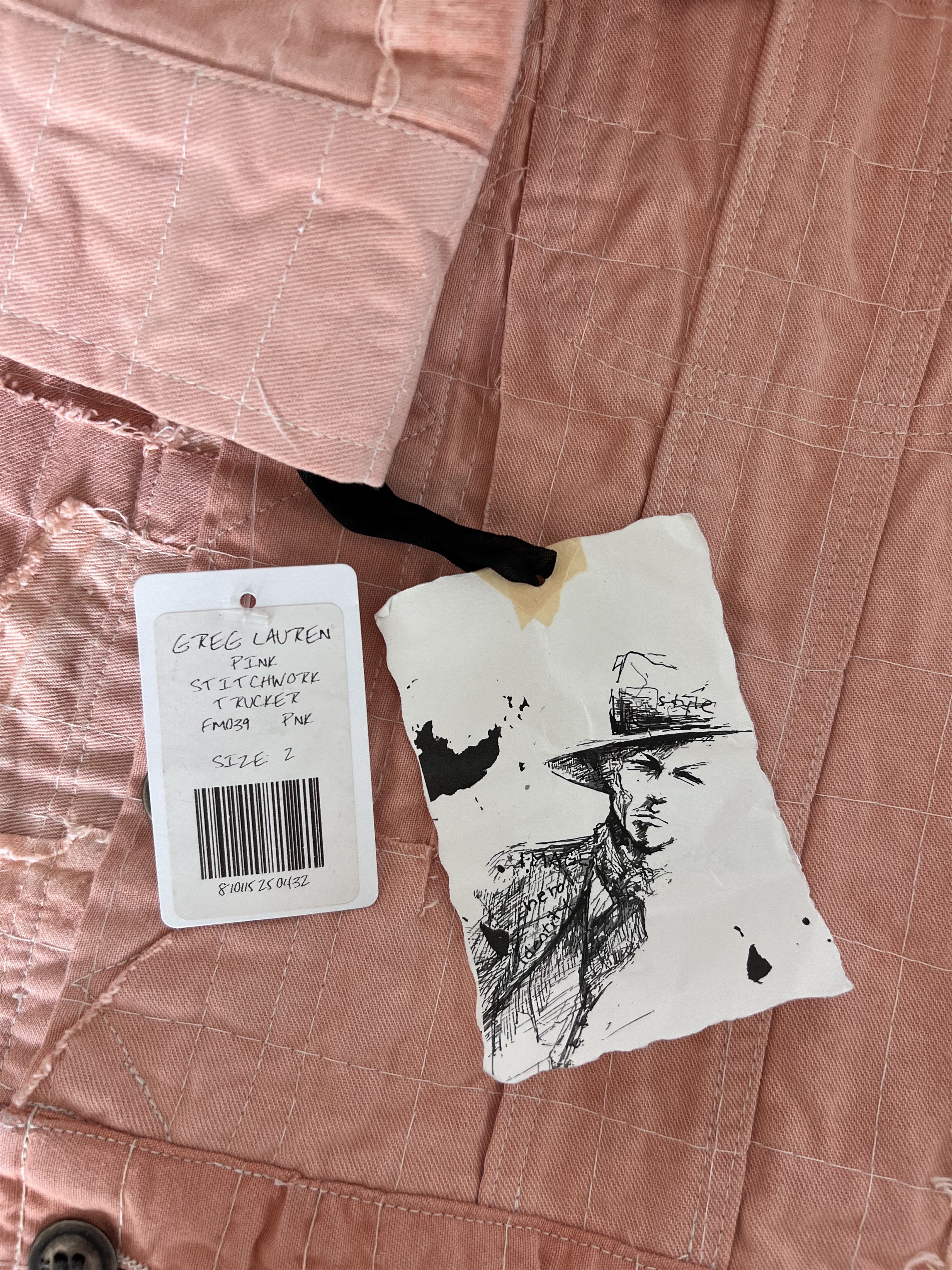 Greg Lauren Greg Lauren Stitchwork Trucker Jacket in Pink Size US M / EU 48-50 / 2 - 7 Thumbnail