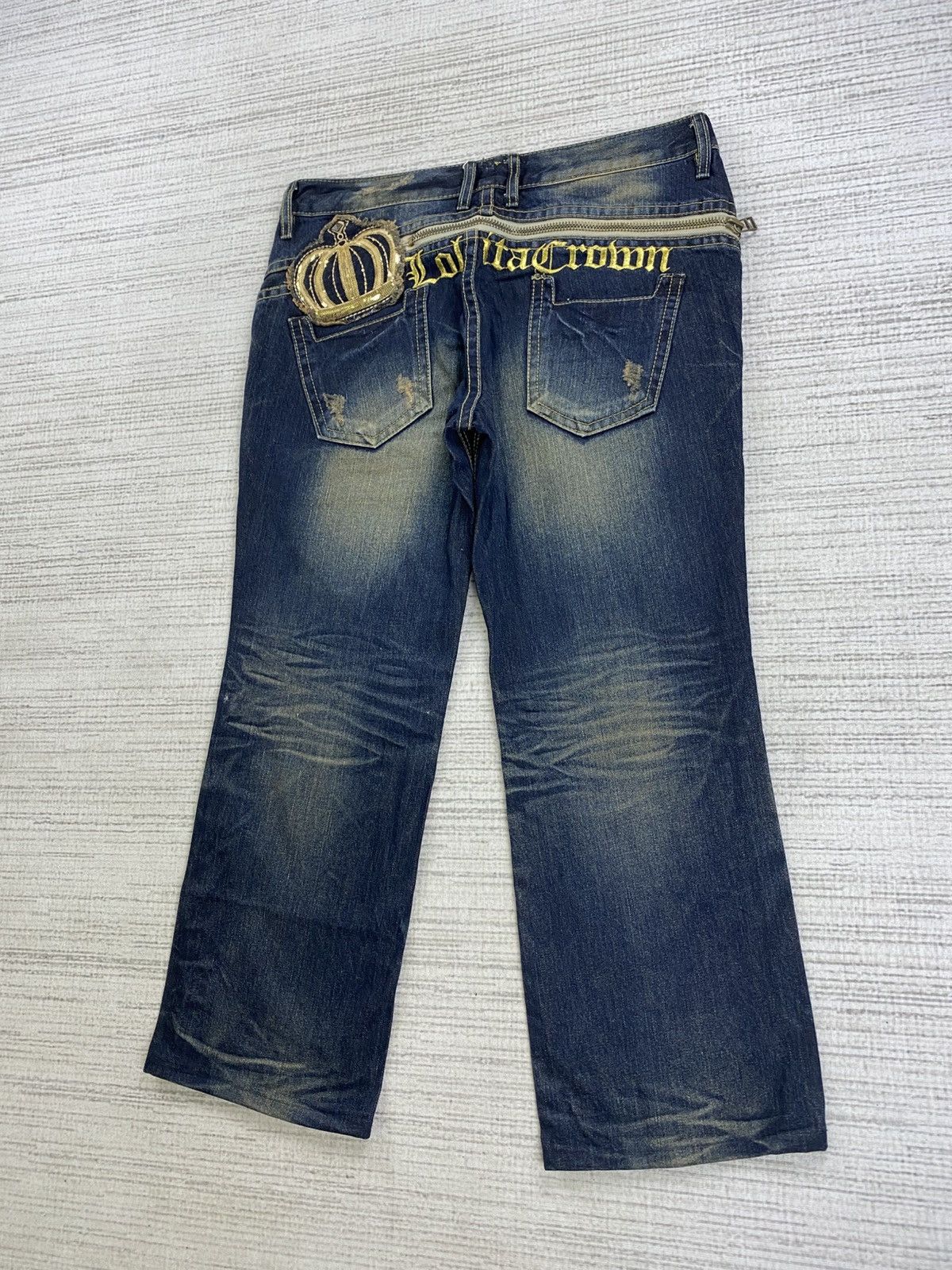 If Six Was Nine × Japanese Brand × Vintage Vintage Lolita Baggy Jeans Washes Distressed Denim Pants Size US 36 / EU 52 - 10 Thumbnail
