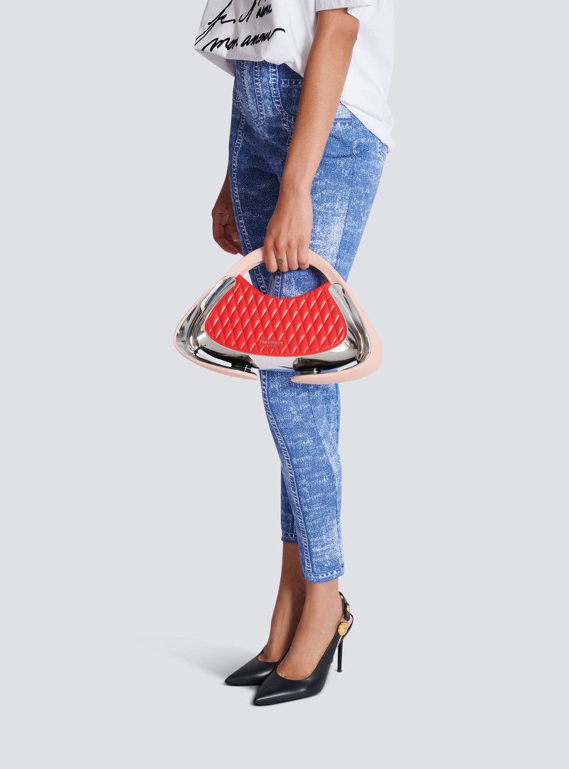 Balmain o1s1wg111225 Size:OS/Jolie Madame Tote Bag in Red Size ONE SIZE - 5 Thumbnail