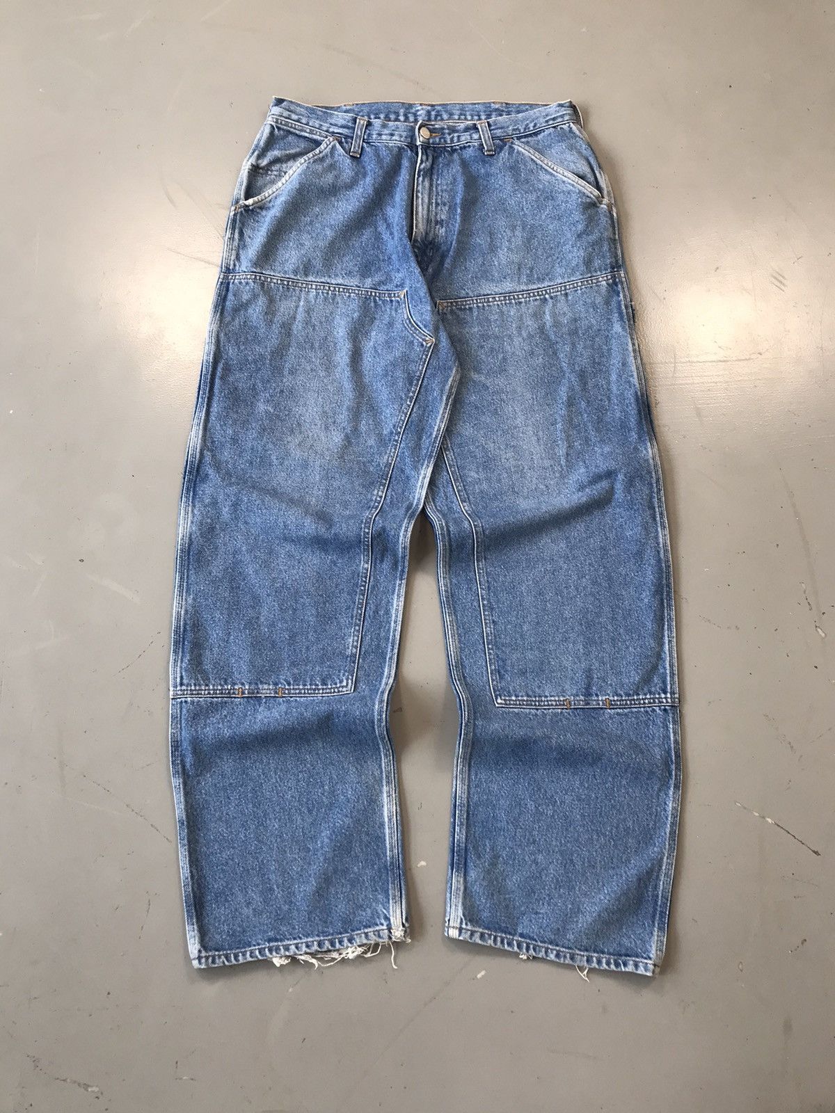 Carhartt × Vintage Vintage Carhartt B85 DNM double knee carpenter denim Size US 34 / EU 50 - 1 Thumbnail