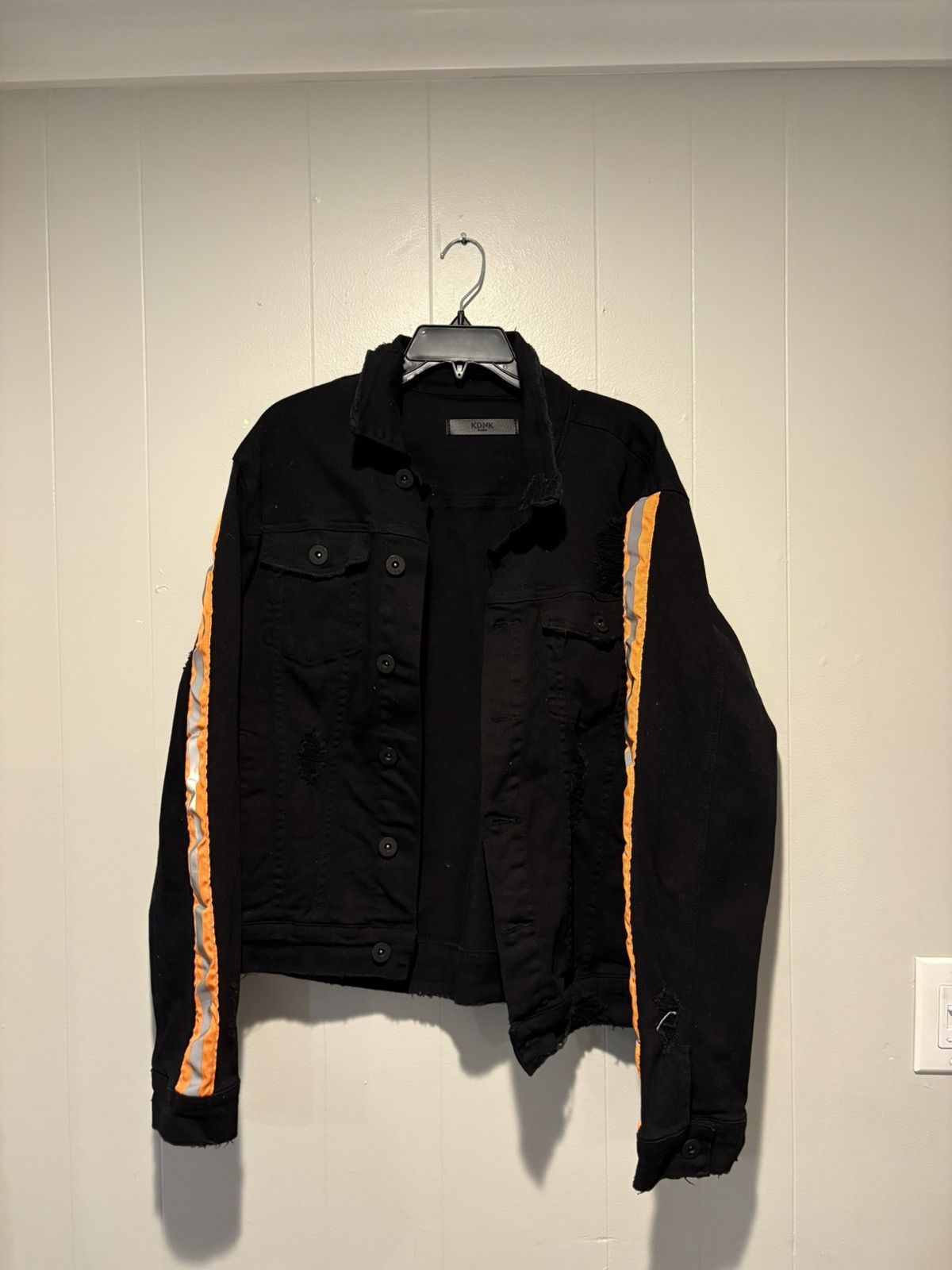 Other KDNK black and orange denim jacket Size US L / EU 52-54 / 3 - 7 Thumbnail