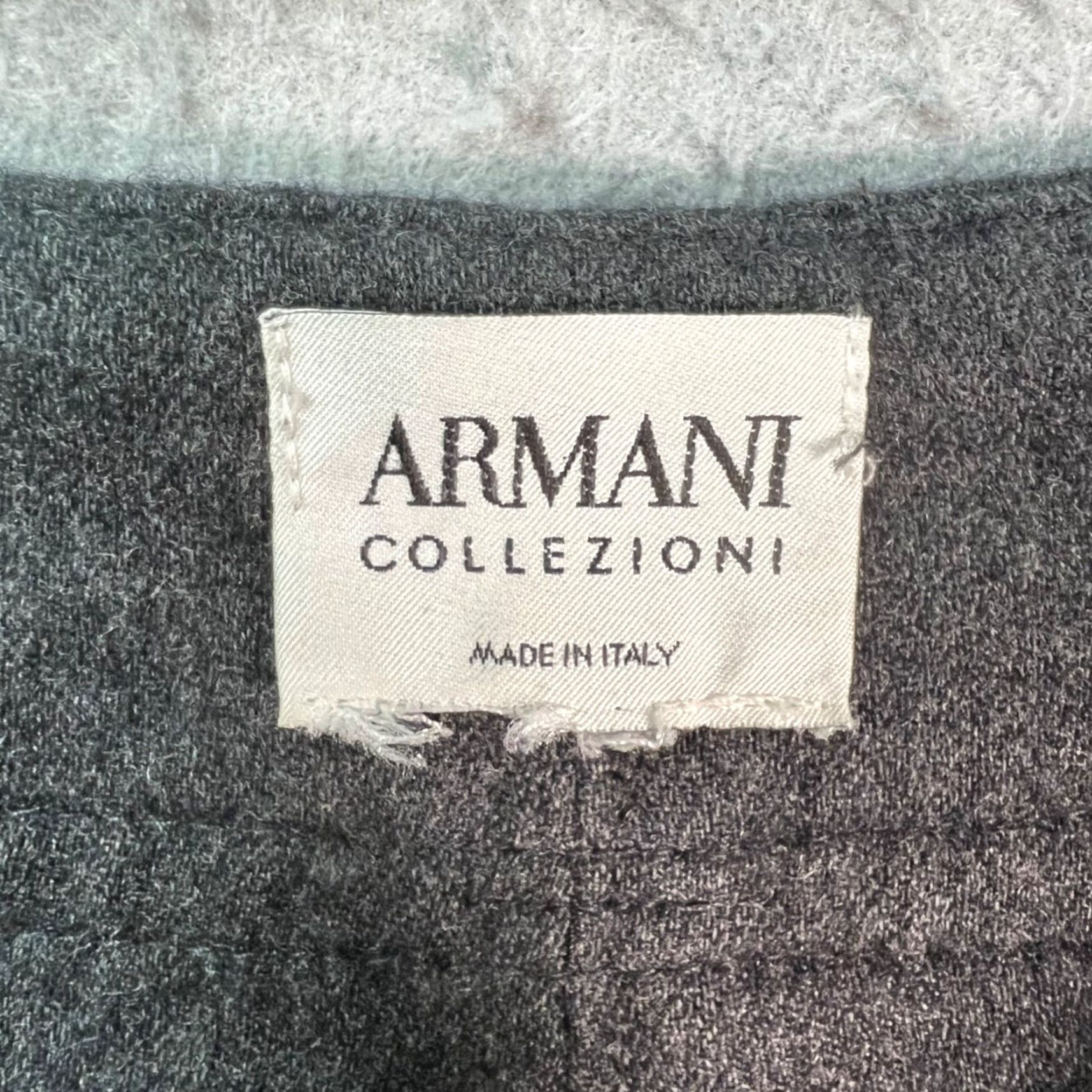Armani VINTAGE Armani Collezioni Womens Gray Wool Wide-Leg Trousers Made In Italy Dress Pants Wool Pleated 27in Waist 24in Inseam Gray Womens Size 27" / US 4 / IT 40 - 3 Thumbnail
