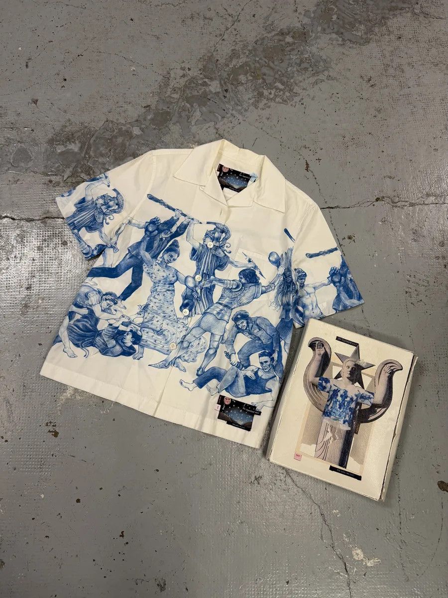 Prada AW2016 Prada Christophe Chemin The Important Ones/Banquet Of Thieves White & Blue Shirt Size US S / EU 44-46 / 1 - 3 Thumbnail
