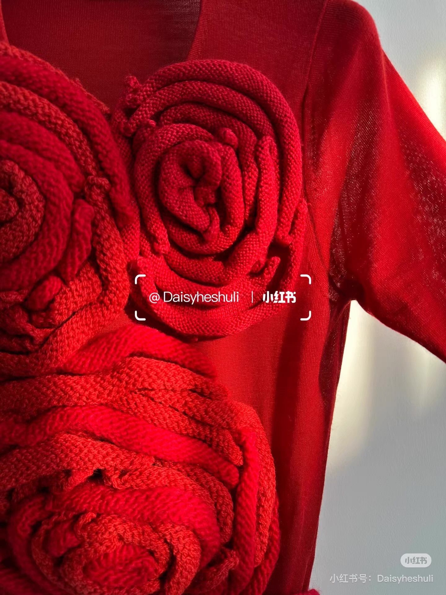 Comme des Garcons Comme des Garçons CDG Main Line Rose Floral Knit Sweater Ｑ24 Size S / US 4 / IT 40 - 4 Thumbnail