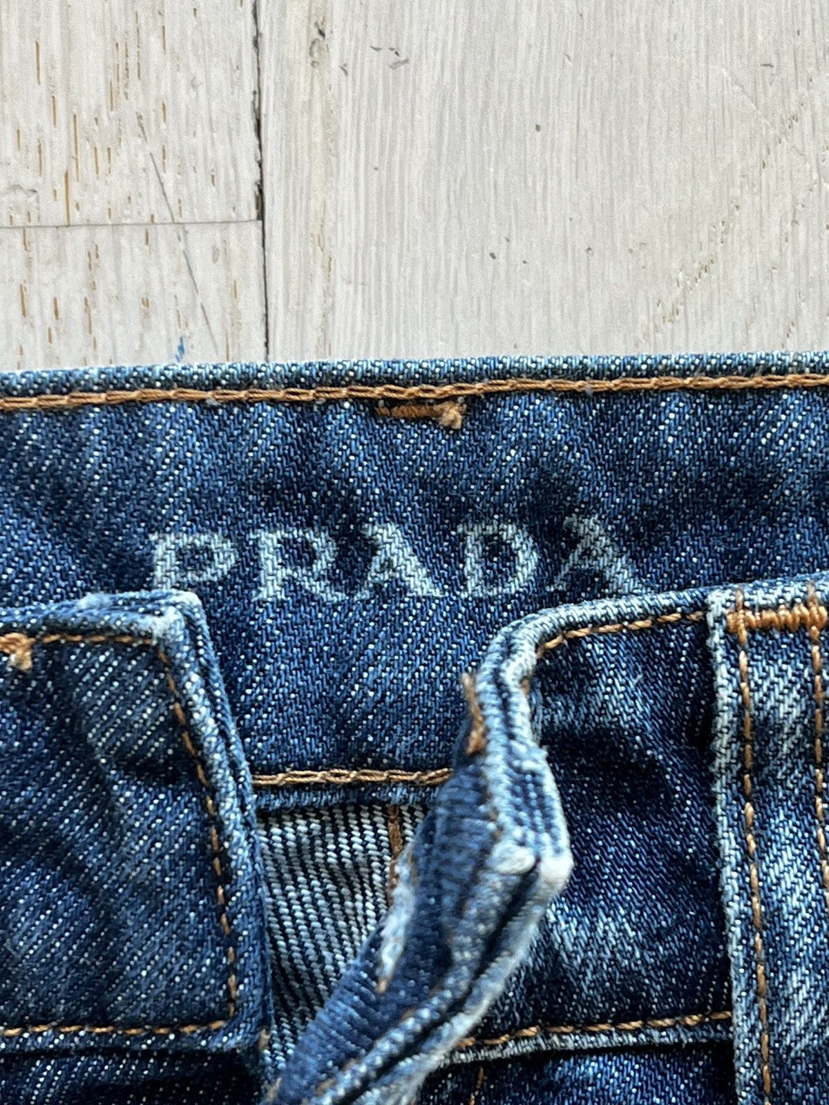 Prada Prada Denim Vintage Shorts Size 24" / US 00 / IT 34 - 2 Thumbnail