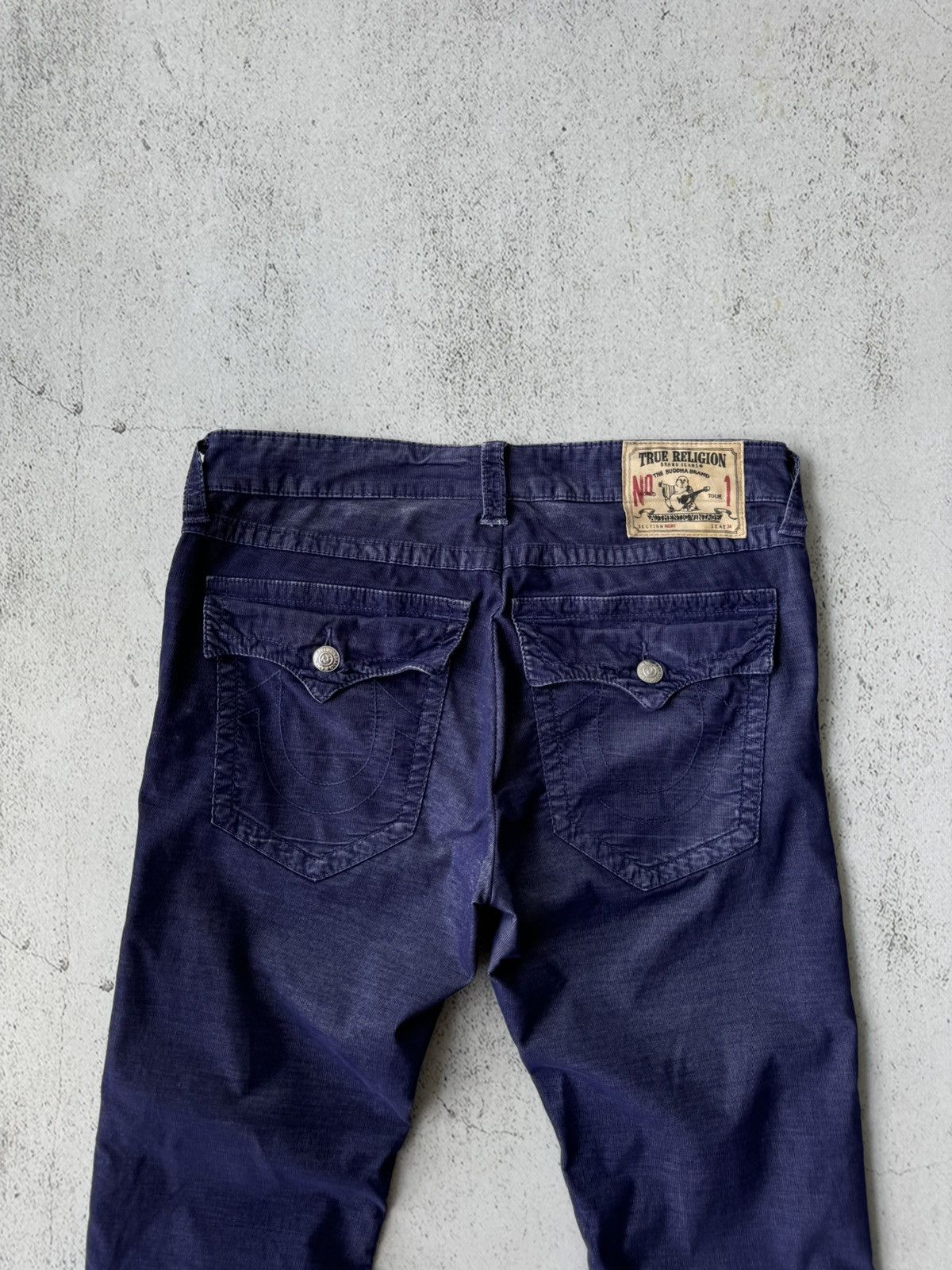 True Religion × Vintage True Religion Budda Purple Corduroy Y2K Pants Size US 33 - 4 Thumbnail